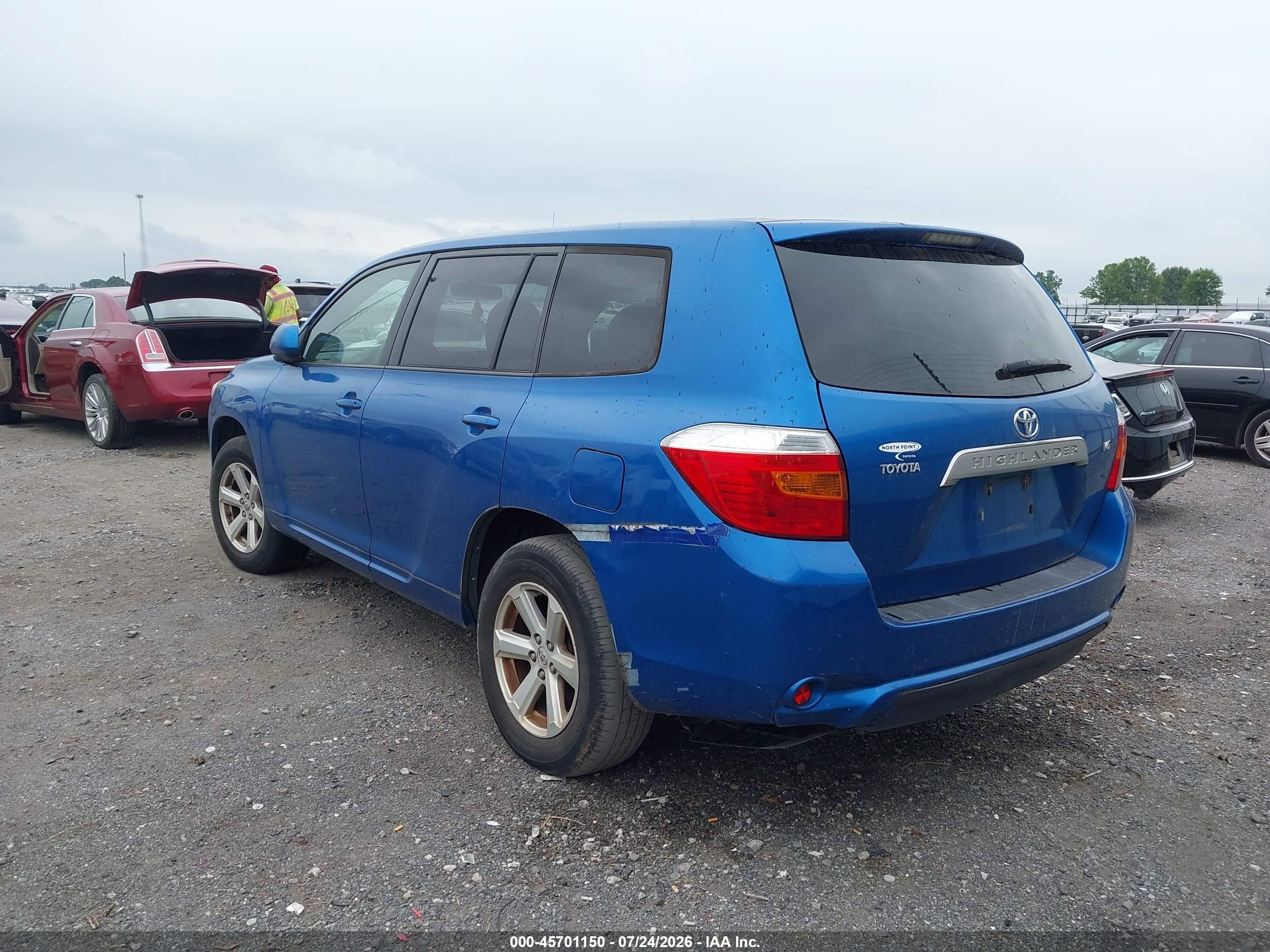 2008 Toyota Highlander   Blue vin: JTEDS41A082024904