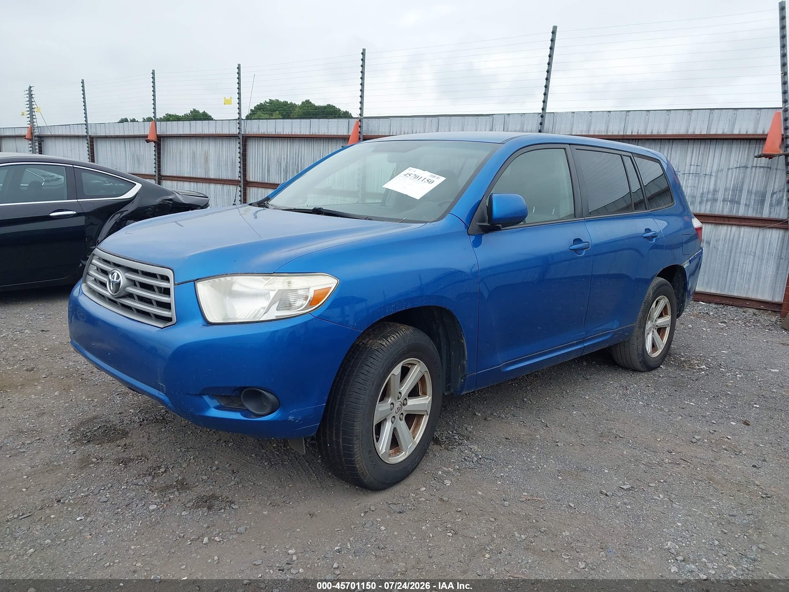 2008 Toyota Highlander   Blue vin: JTEDS41A082024904