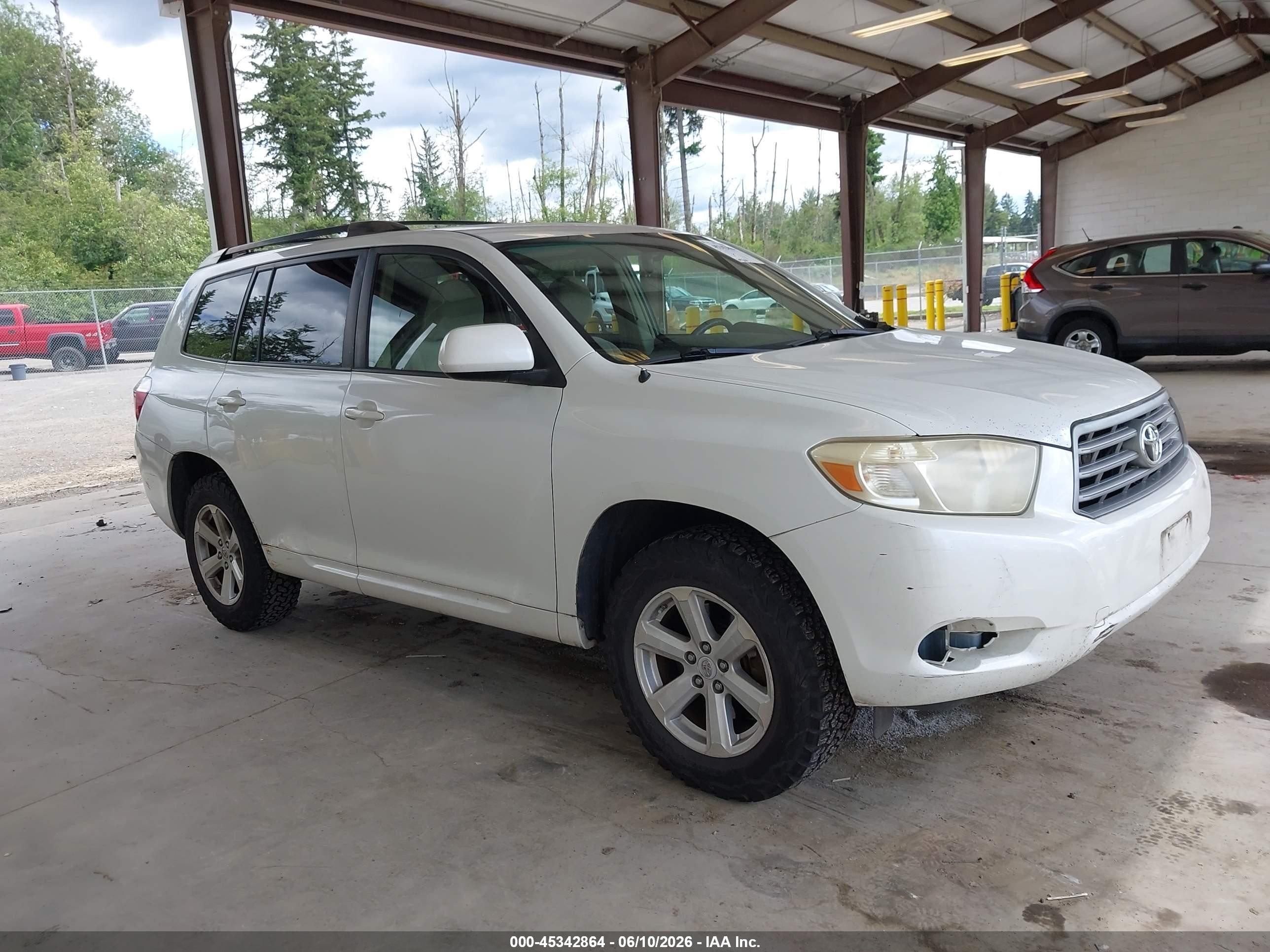2008 Toyota Highlander   White vin: JTEDS41A082051147