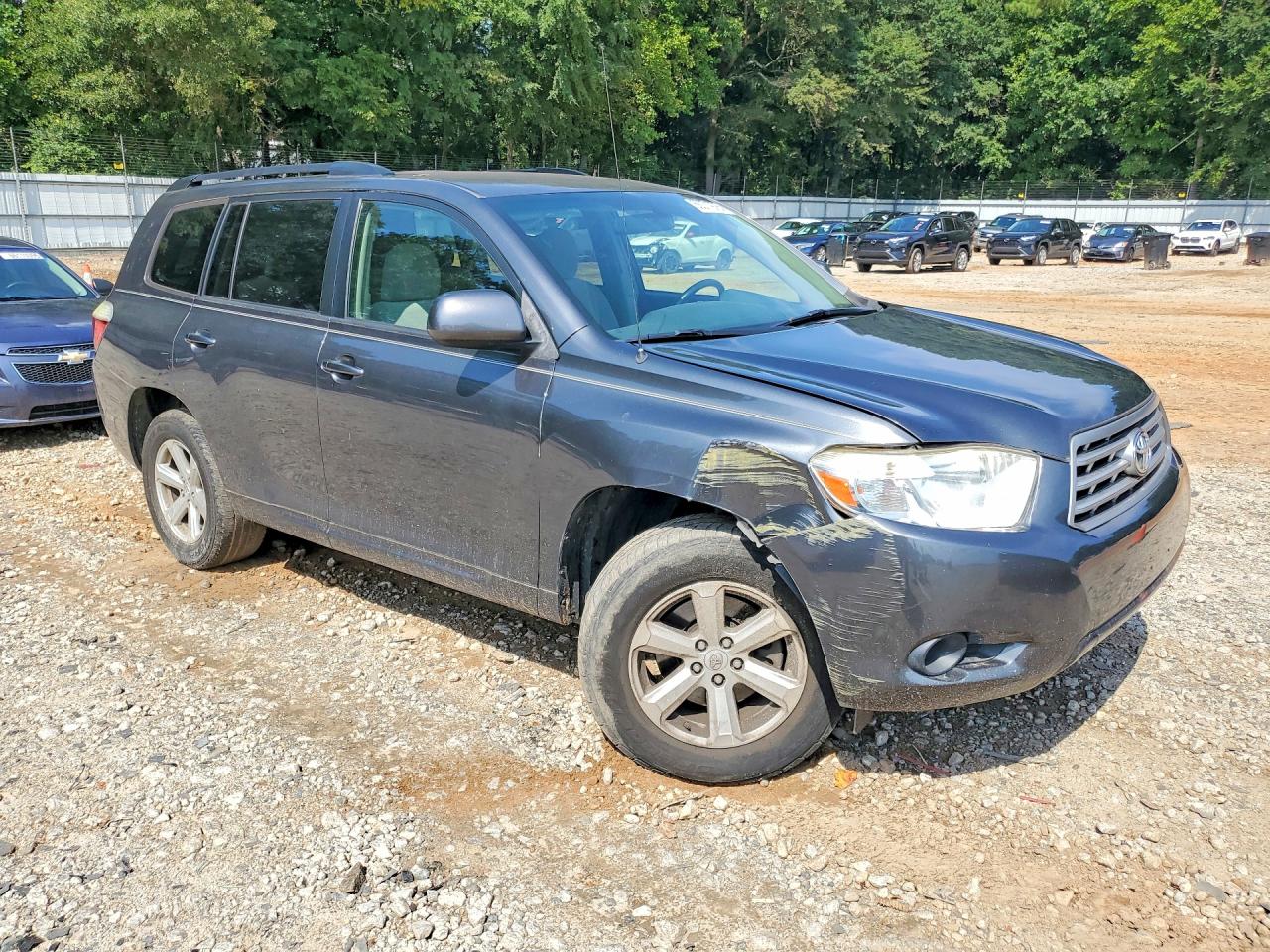 2009 Toyota Highlander Base Gray vin: JTEDS41A092087034