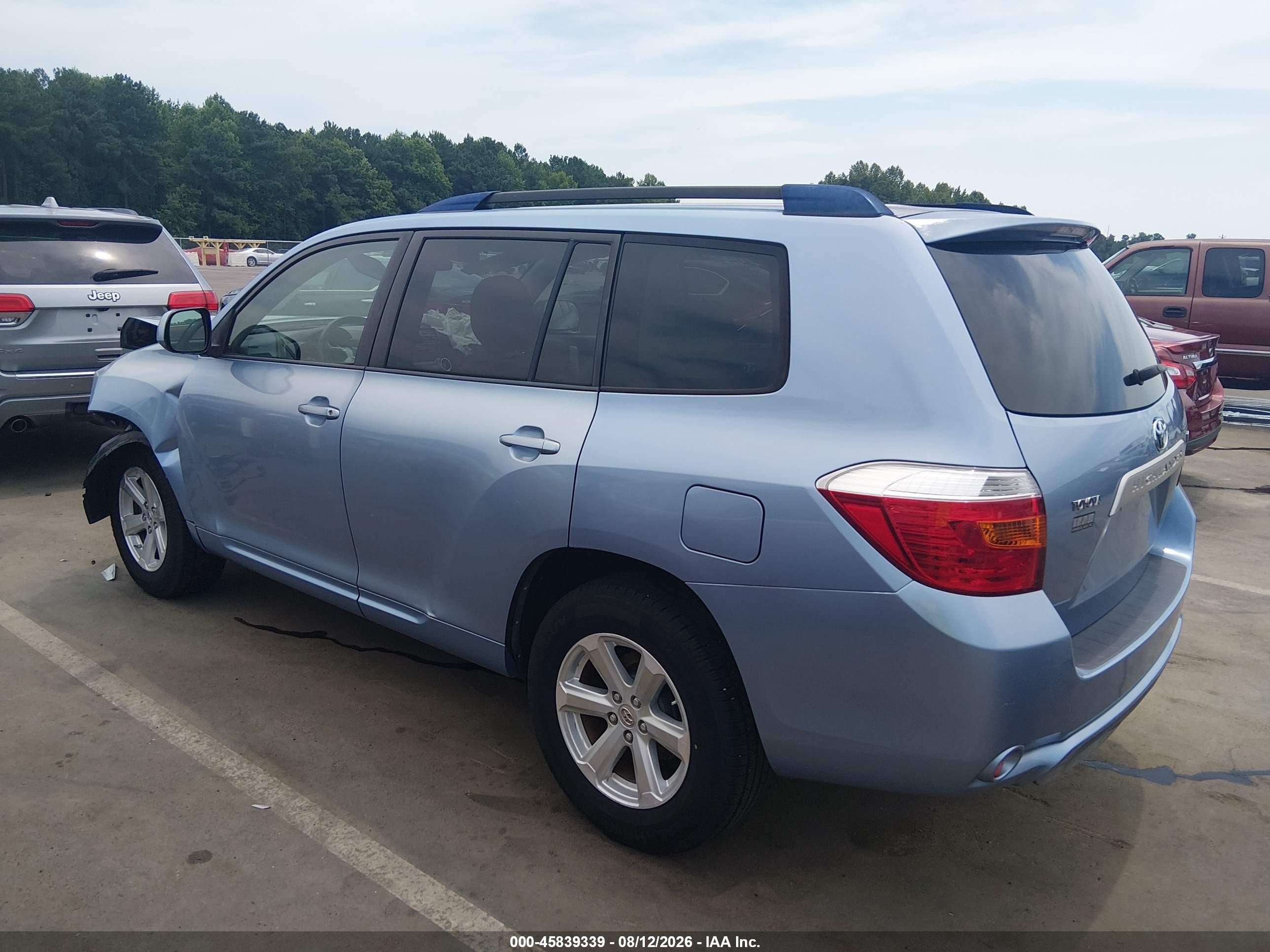 2008 Toyota Highlander   Light Blue vin: JTEDS41A182035880
