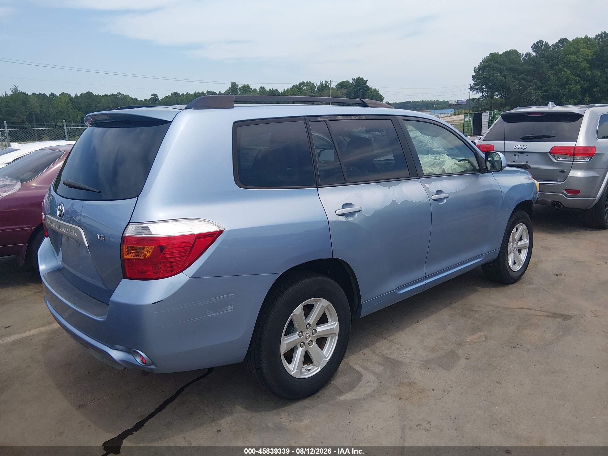 2008 Toyota Highlander   Light Blue vin: JTEDS41A182035880