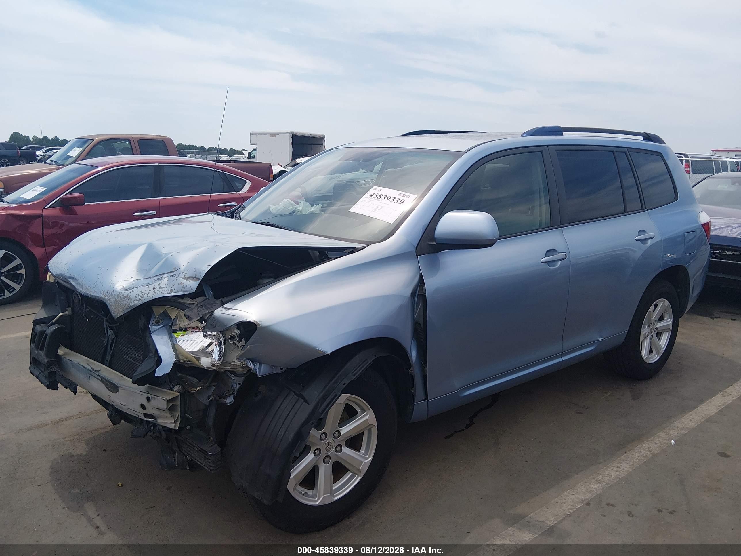2008 Toyota Highlander   Light Blue vin: JTEDS41A182035880
