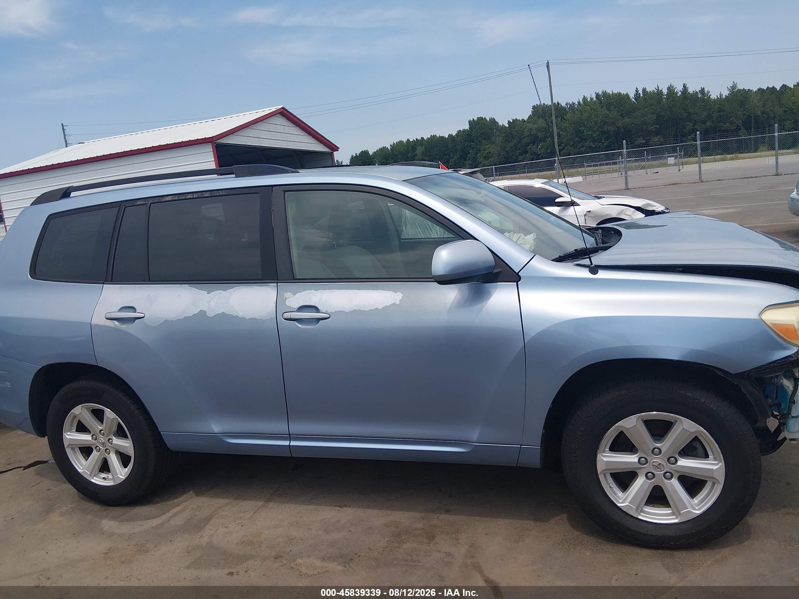 2008 Toyota Highlander   Light Blue vin: JTEDS41A182035880