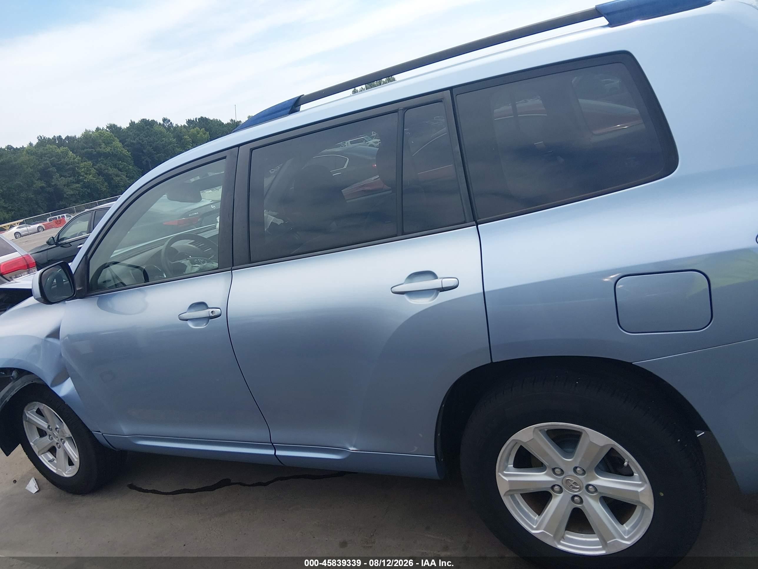 2008 Toyota Highlander   Light Blue vin: JTEDS41A182035880