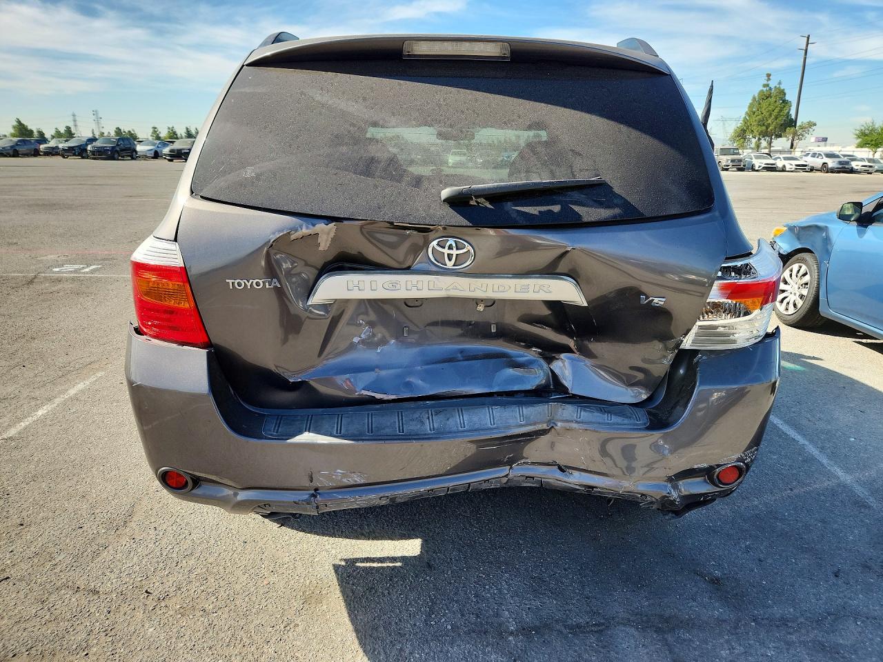 2008 Toyota Highlander Base Gray vin: JTEDS41A182038729