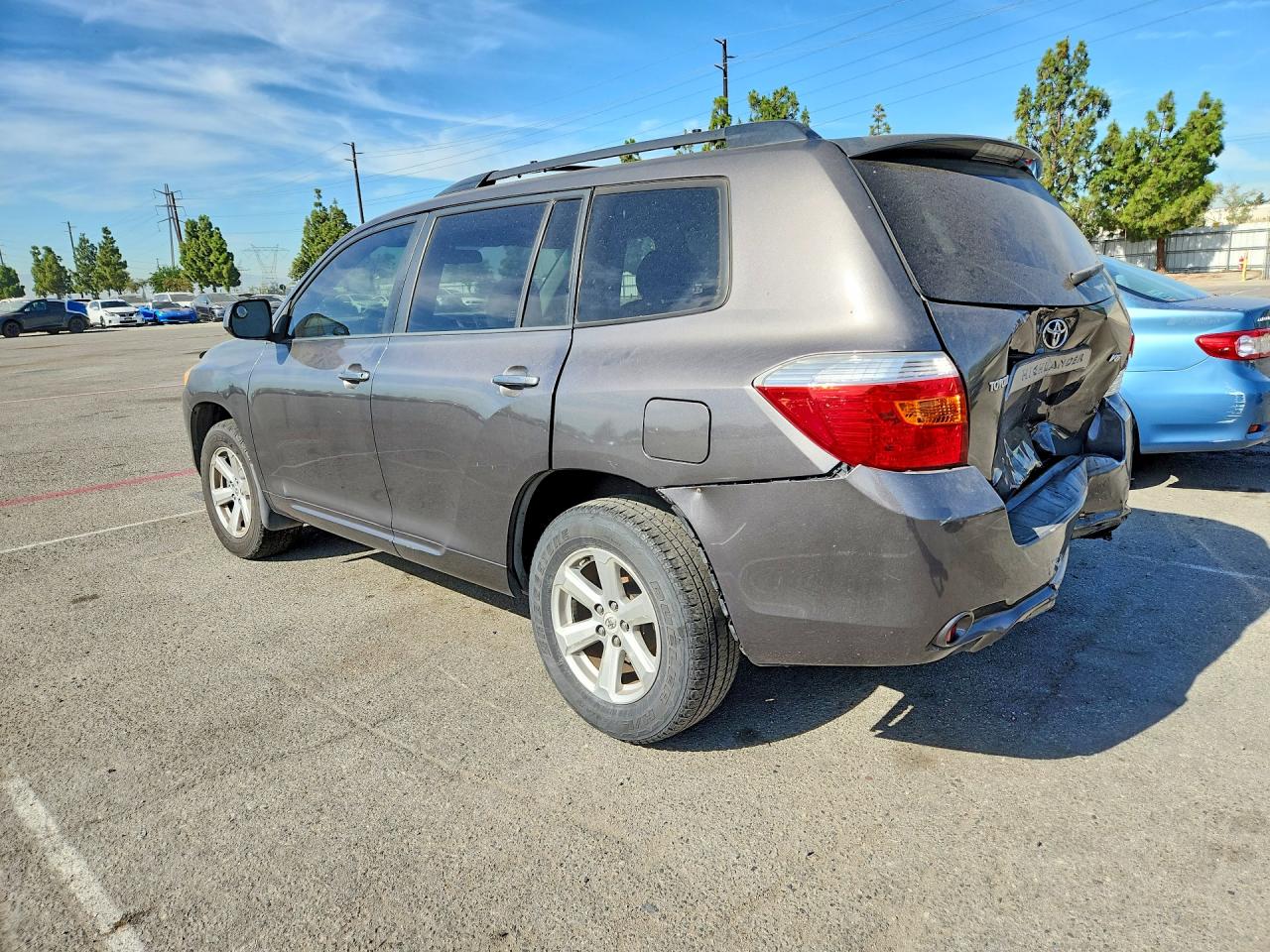 2008 Toyota Highlander Base Gray vin: JTEDS41A182038729