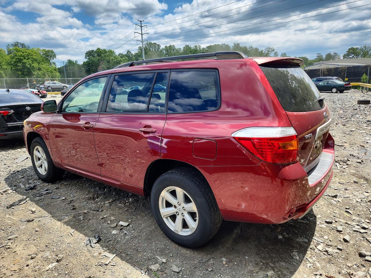 2008 Toyota Highlander Base Burgundy vin: JTEDS41A182047043