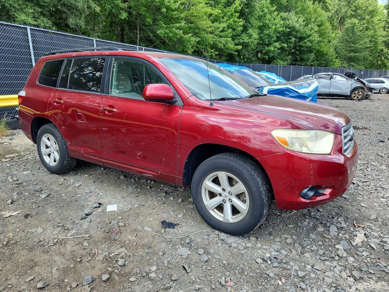 2008 Toyota Highlander Base Burgundy vin: JTEDS41A182047043