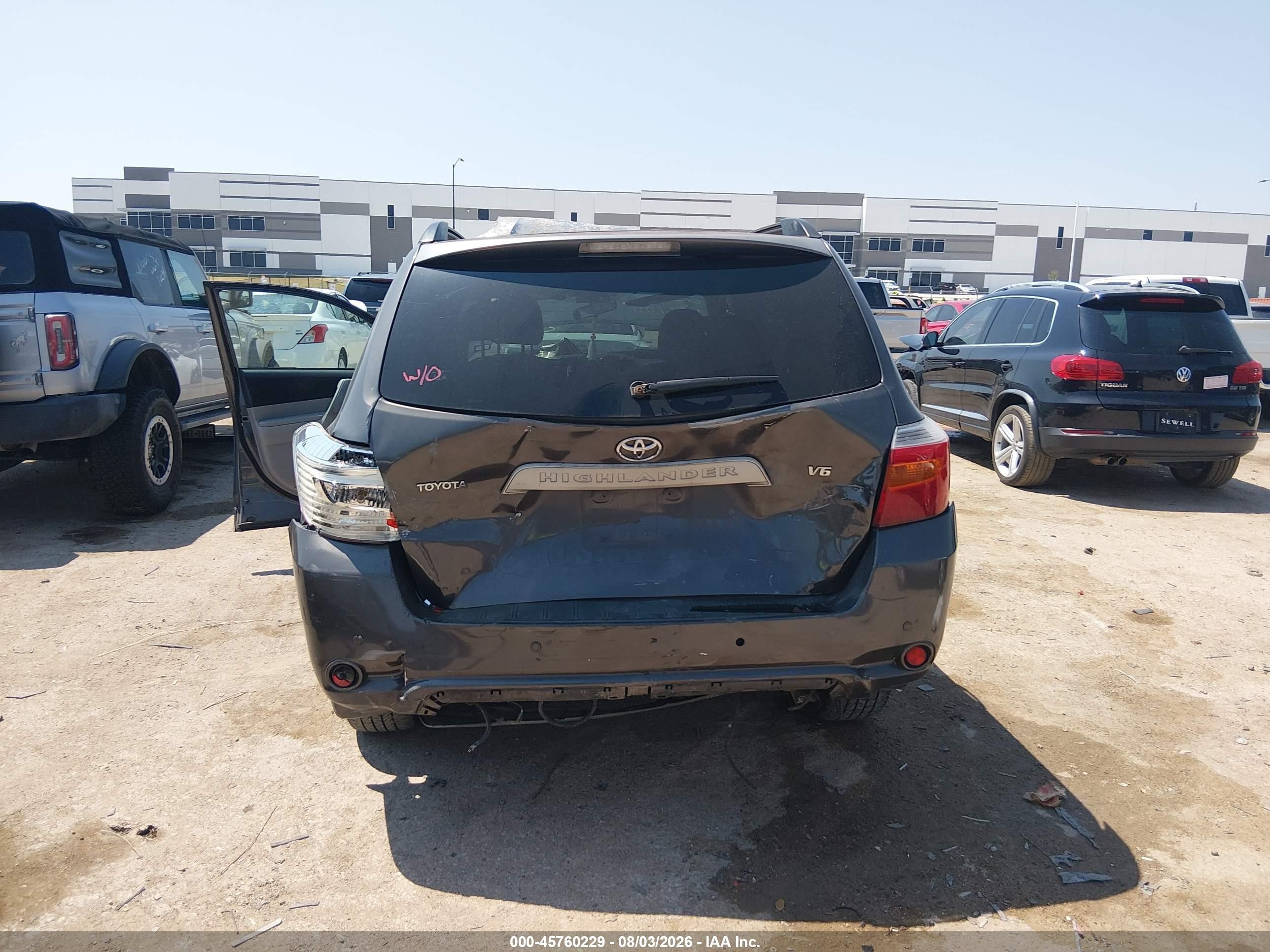 2008 Toyota Highlander   Gray vin: JTEDS41A182059919