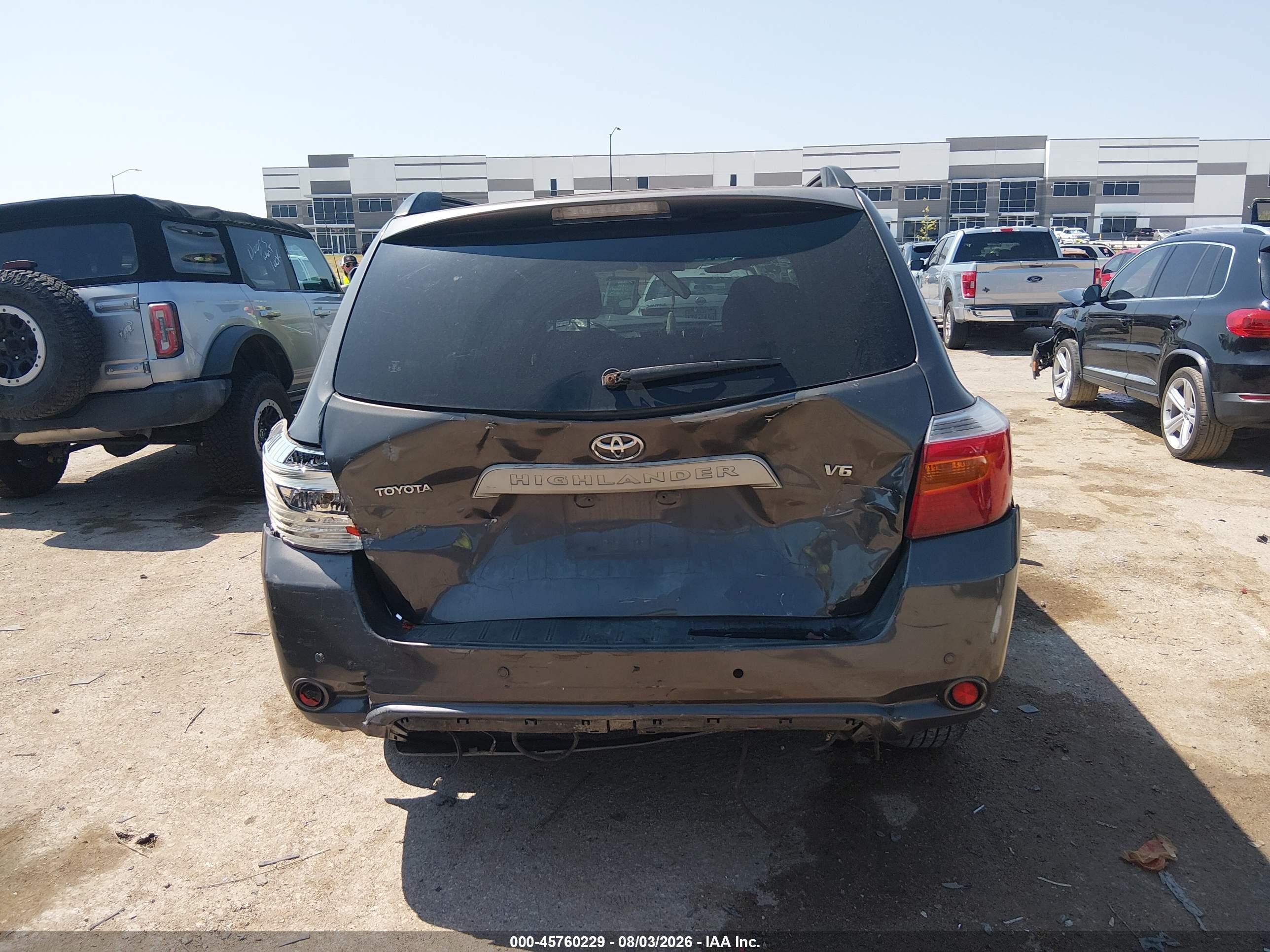 2008 Toyota Highlander   Gray vin: JTEDS41A182059919