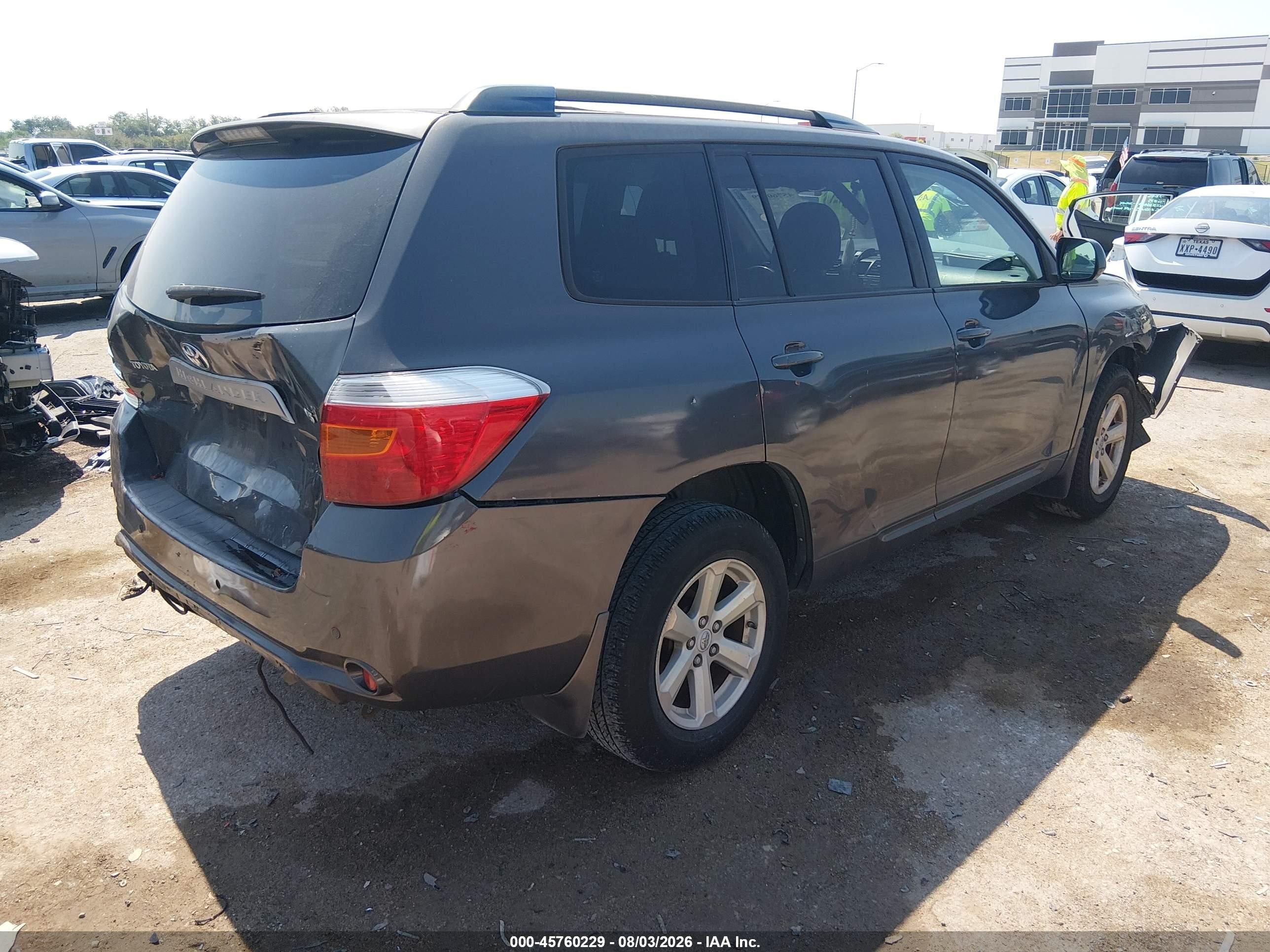 2008 Toyota Highlander   Gray vin: JTEDS41A182059919