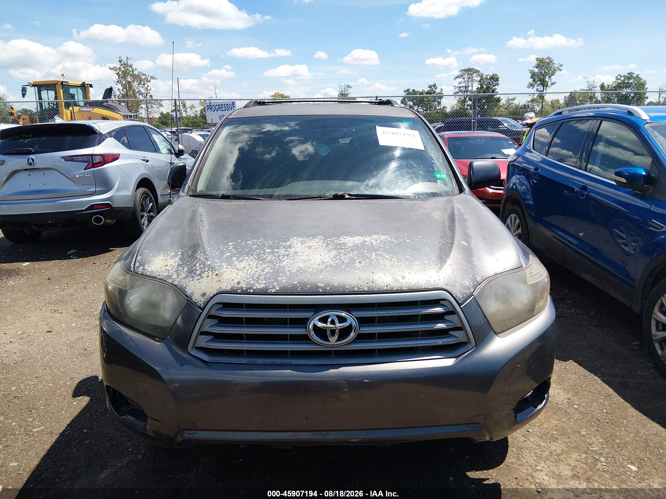 2008 Toyota Highlander   Gray vin: JTEDS41A282007165