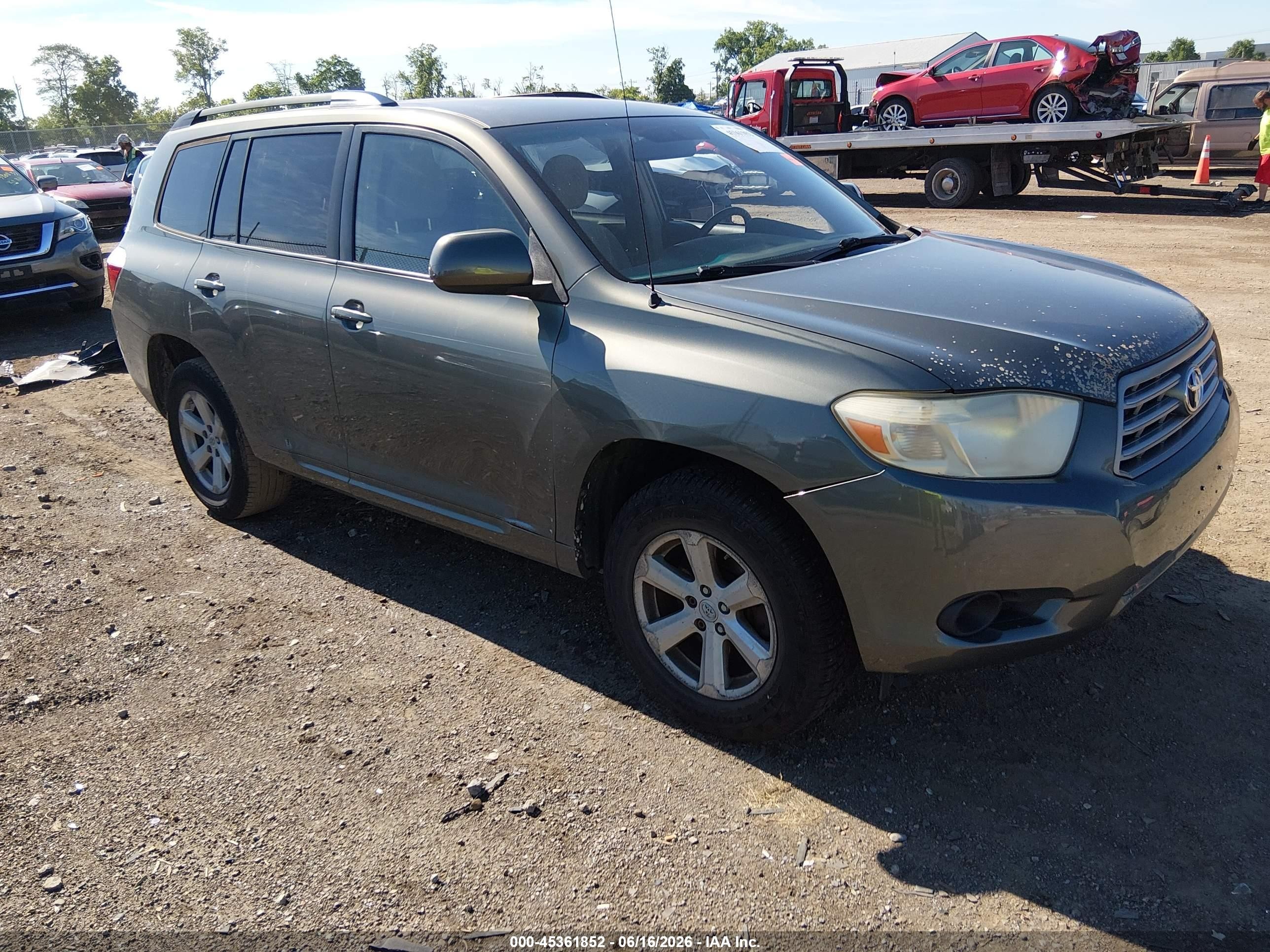 2008 Toyota Highlander Gray vin: JTEDS41A282008641
