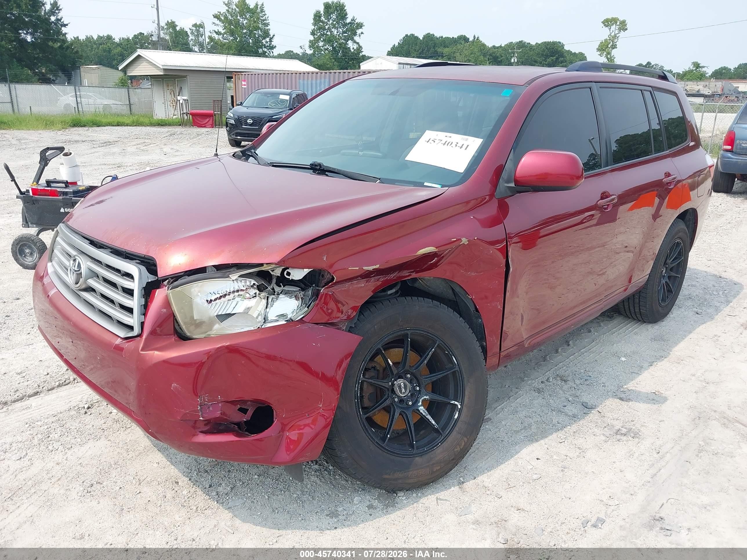 2008 Toyota Highlander Red vin: JTEDS41A282030509