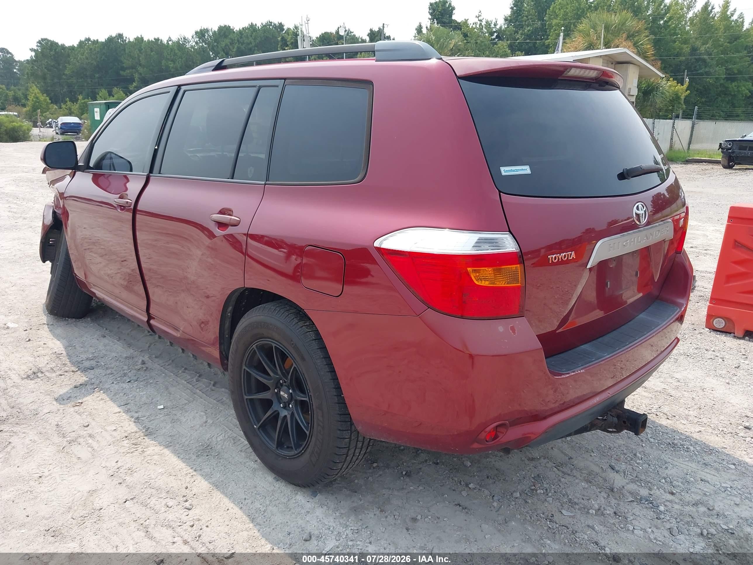2008 Toyota Highlander Red vin: JTEDS41A282030509