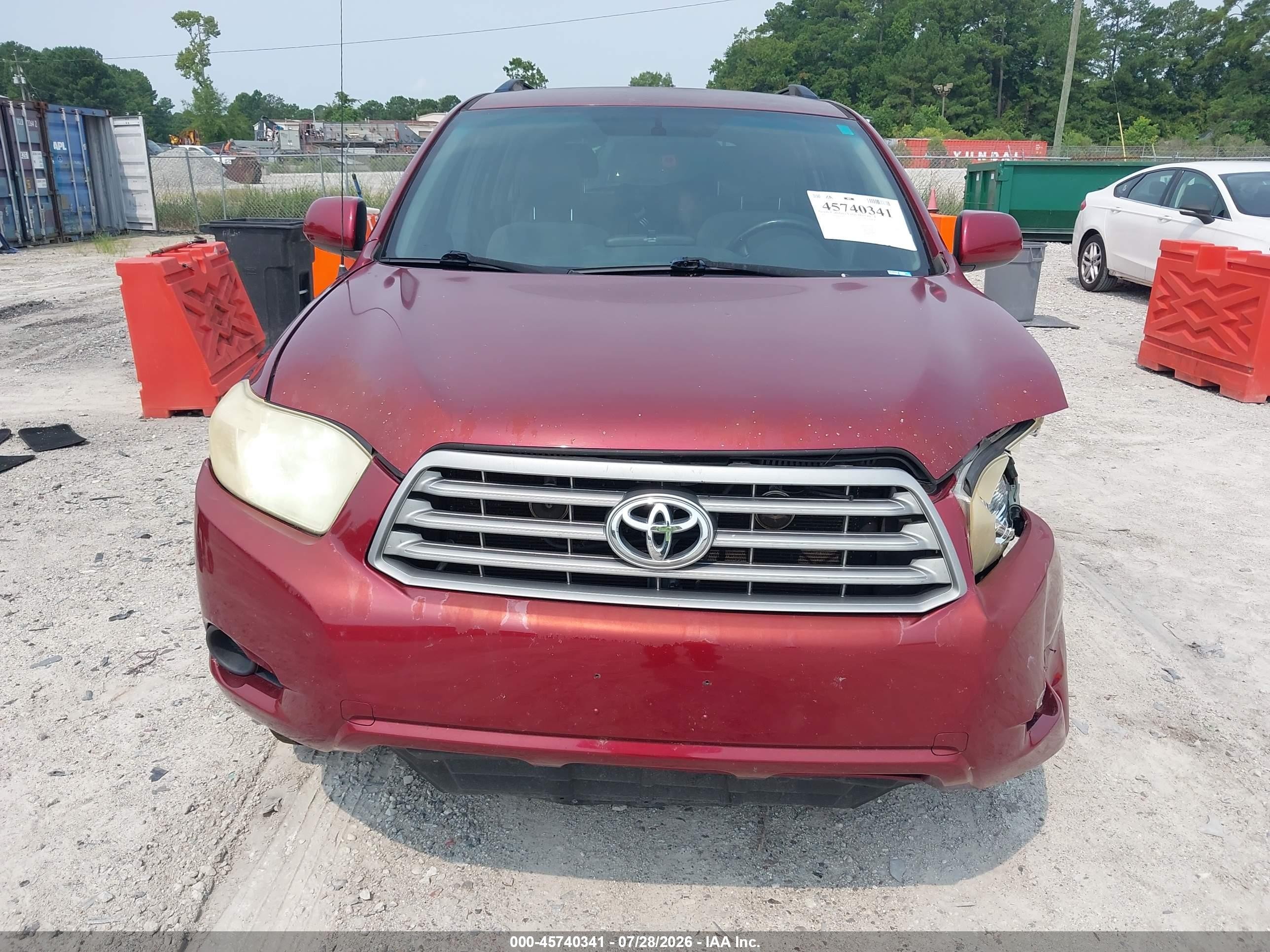 2008 Toyota Highlander Red vin: JTEDS41A282030509