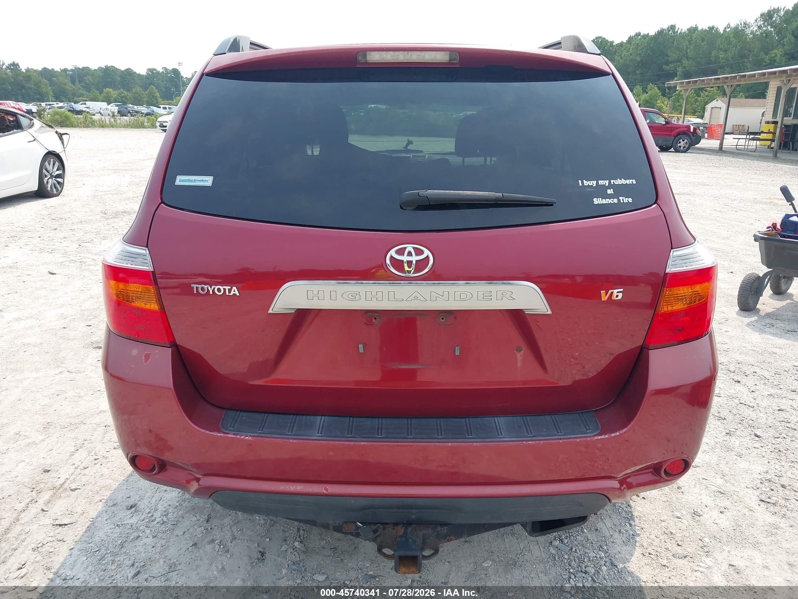 2008 Toyota Highlander Red vin: JTEDS41A282030509
