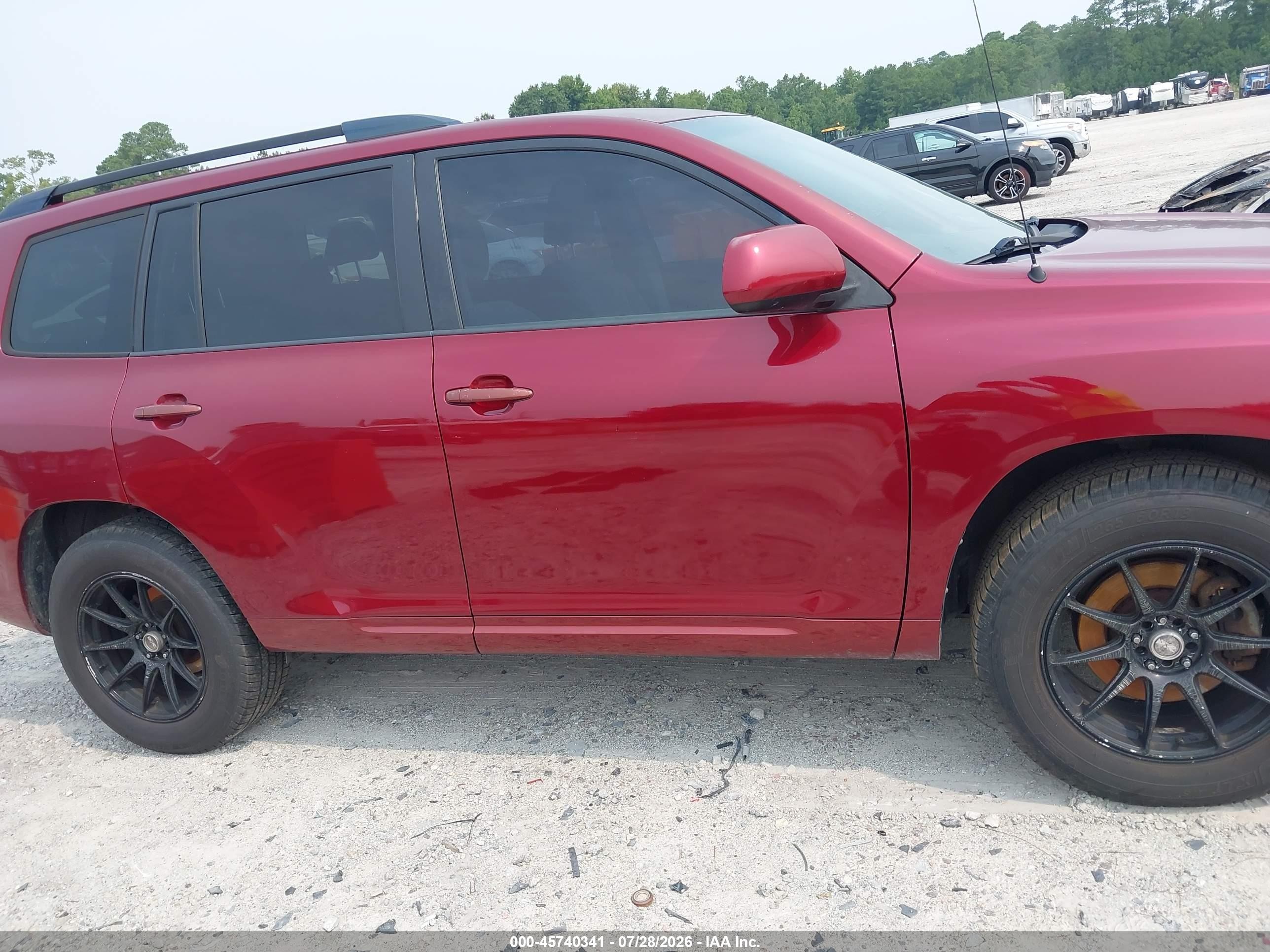 2008 Toyota Highlander Red vin: JTEDS41A282030509
