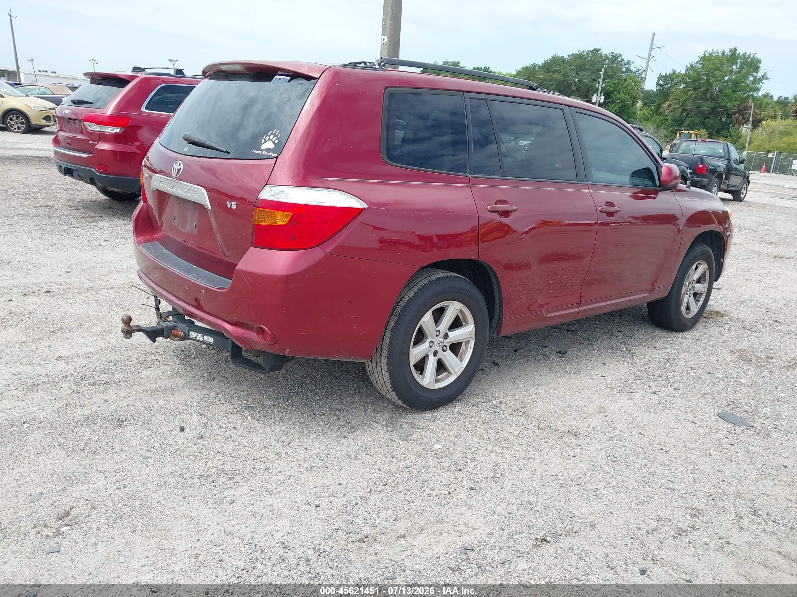 2008 Toyota Highlander   Red vin: JTEDS41A282048296