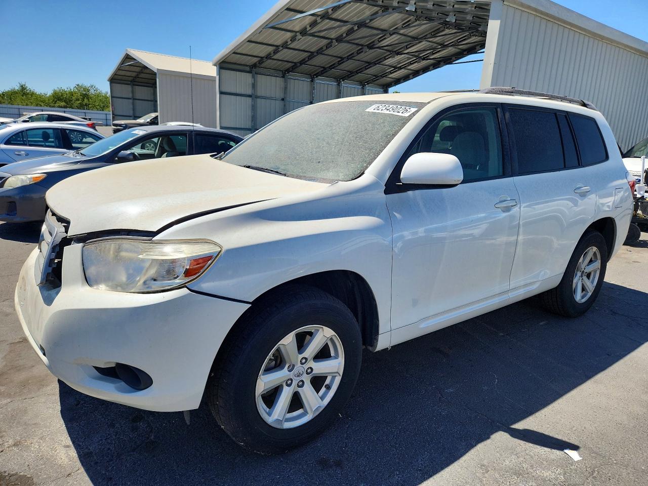 2009 Toyota Highlander Base White vin: JTEDS41A292088010