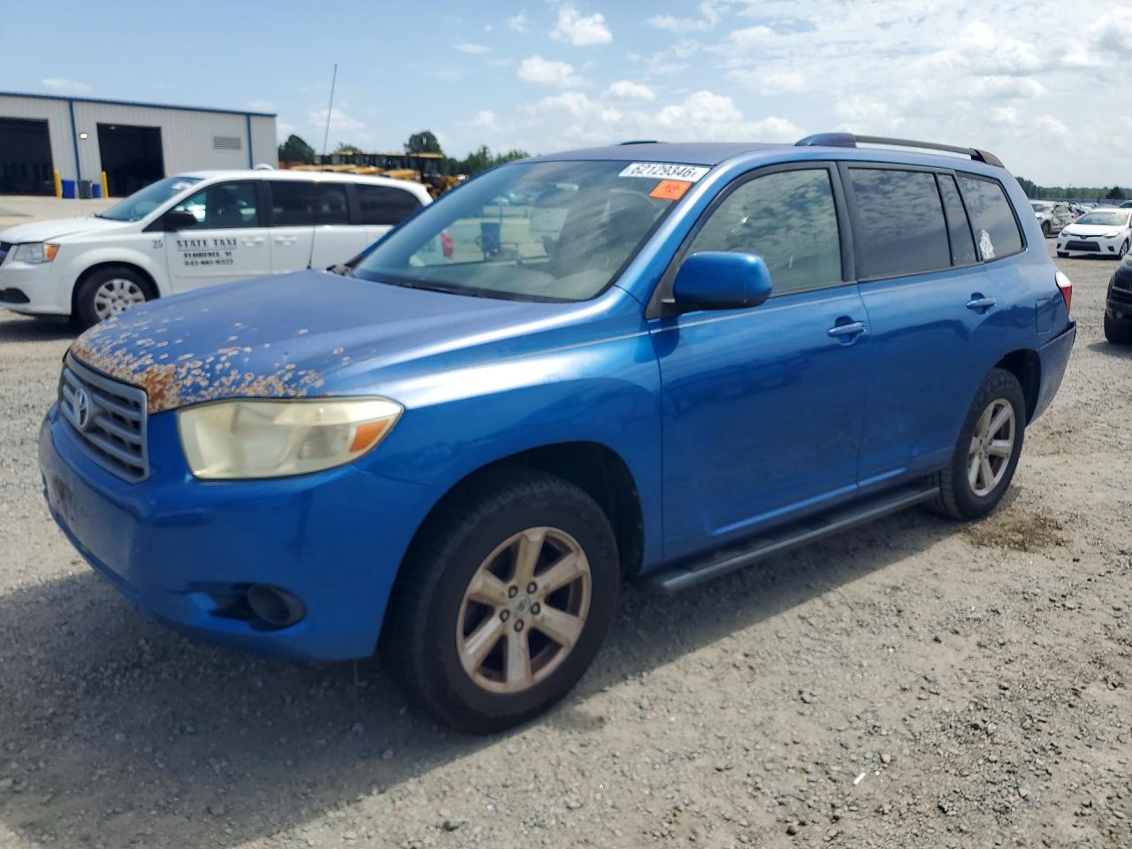 2008 Toyota Highlander Base Blue vin: JTEDS41A382001455