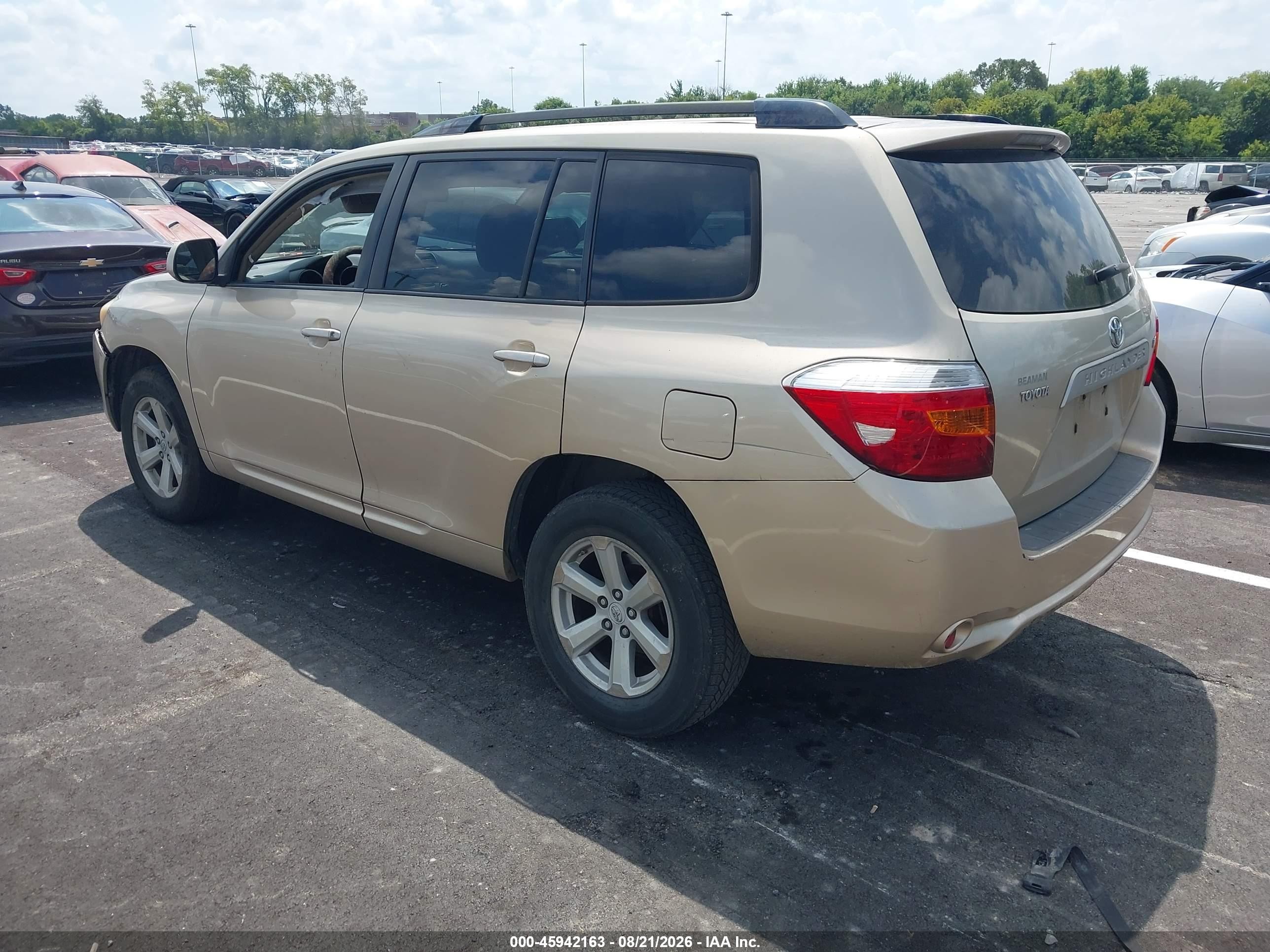 2008 Toyota Highlander   Champagne vin: JTEDS41A382031409