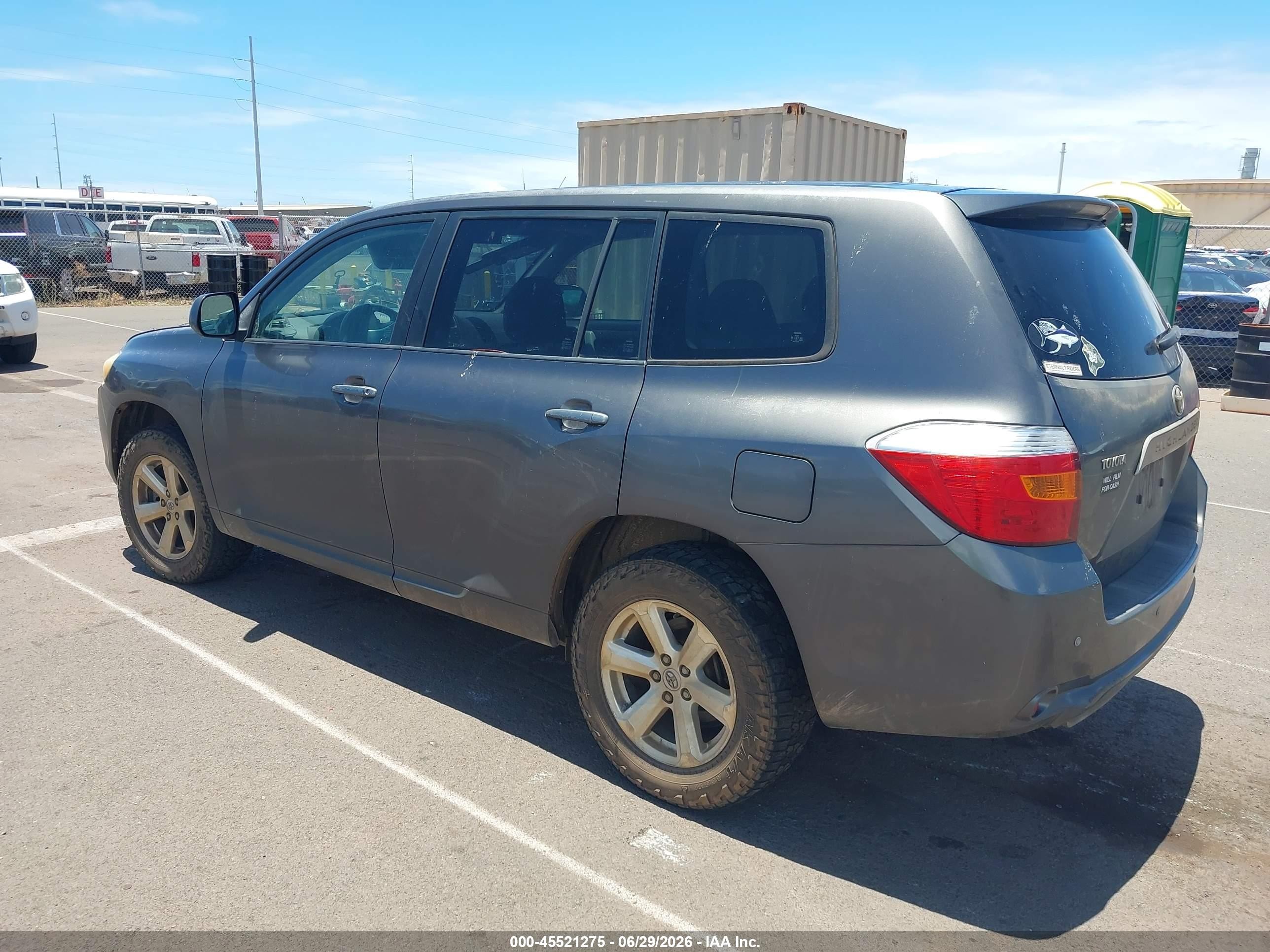 2008 Toyota Highlander   Gray vin: JTEDS41A382061686