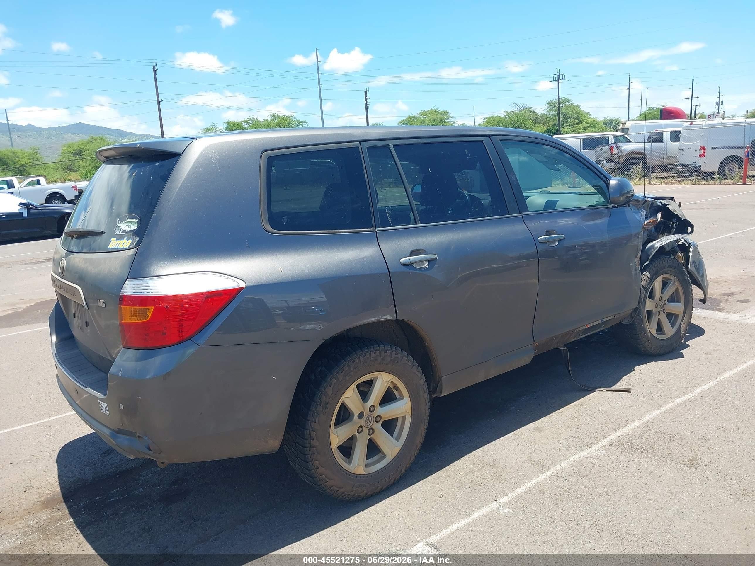 2008 Toyota Highlander   Gray vin: JTEDS41A382061686