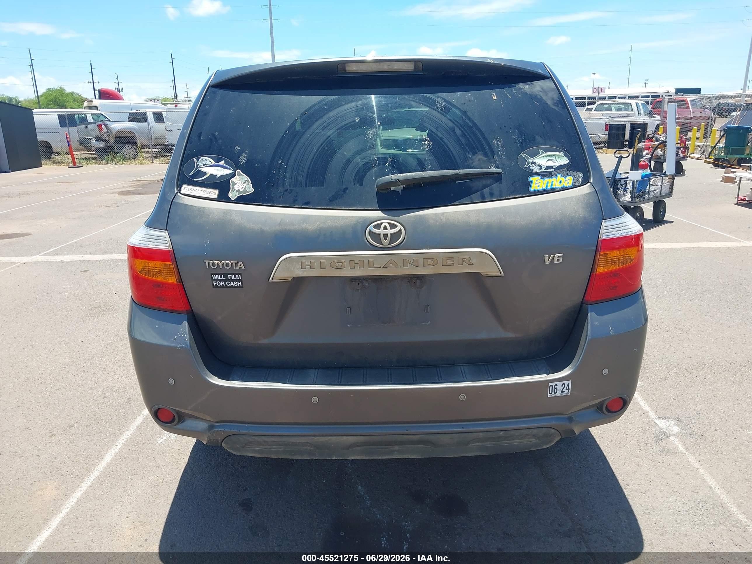 2008 Toyota Highlander   Gray vin: JTEDS41A382061686
