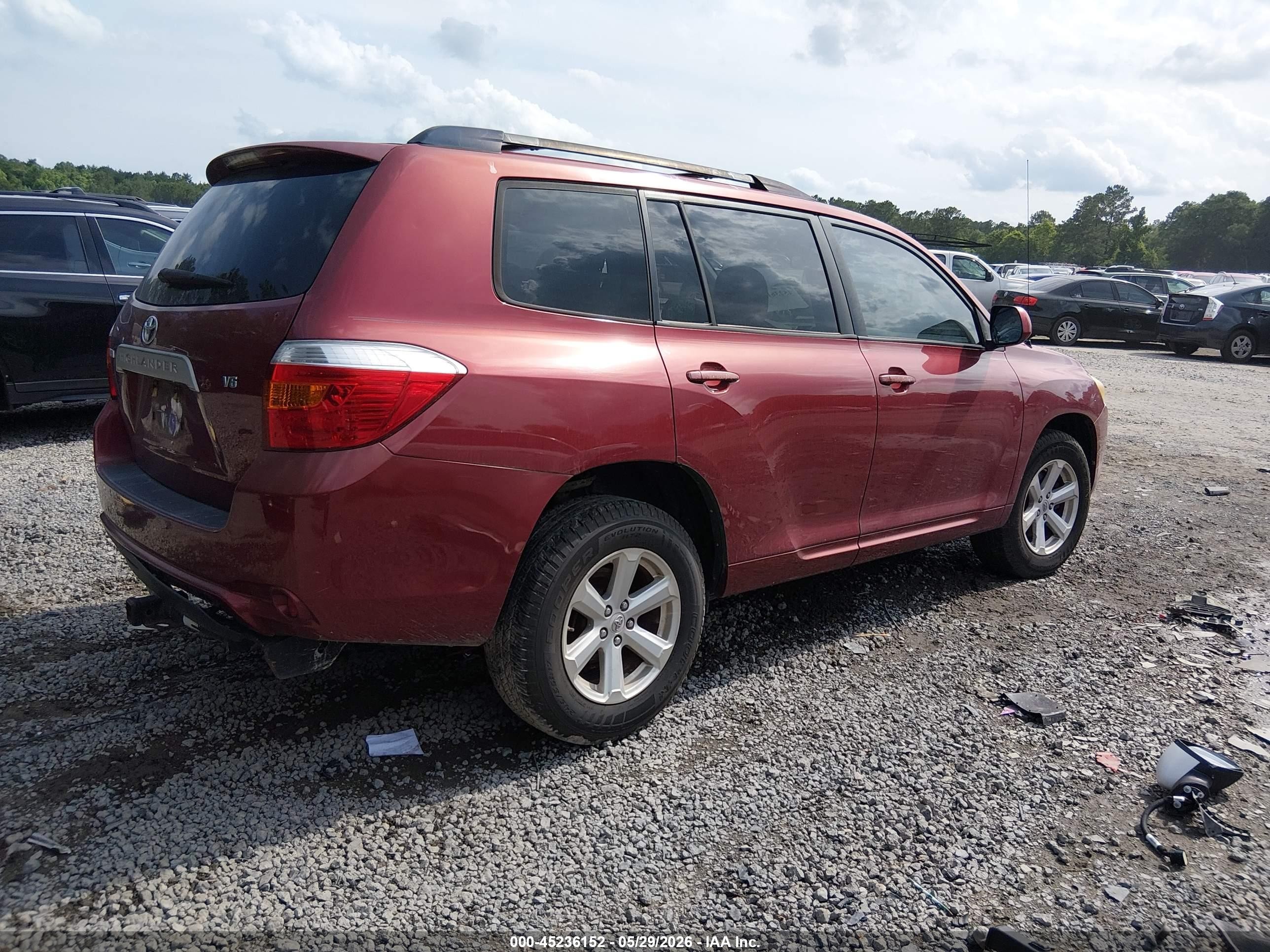 2009 Toyota Highlander   Maroon vin: JTEDS41A392078019