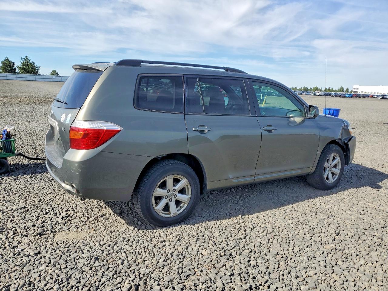 2009 Toyota Highlander Base Green vin: JTEDS41A392092678