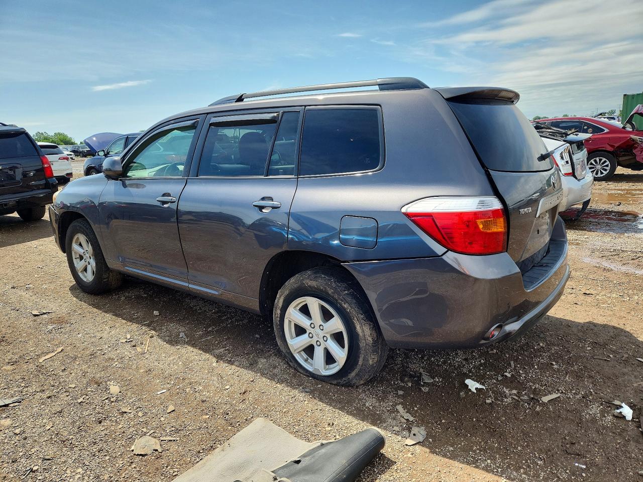 2008 Toyota Highlander Base Gray vin: JTEDS41A482047487