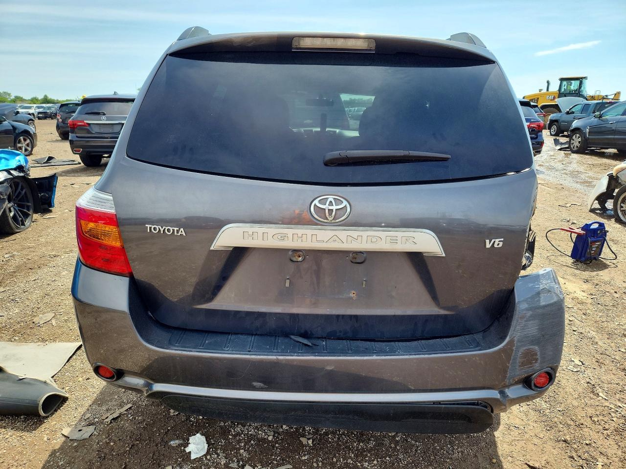2008 Toyota Highlander Base Gray vin: JTEDS41A482047487