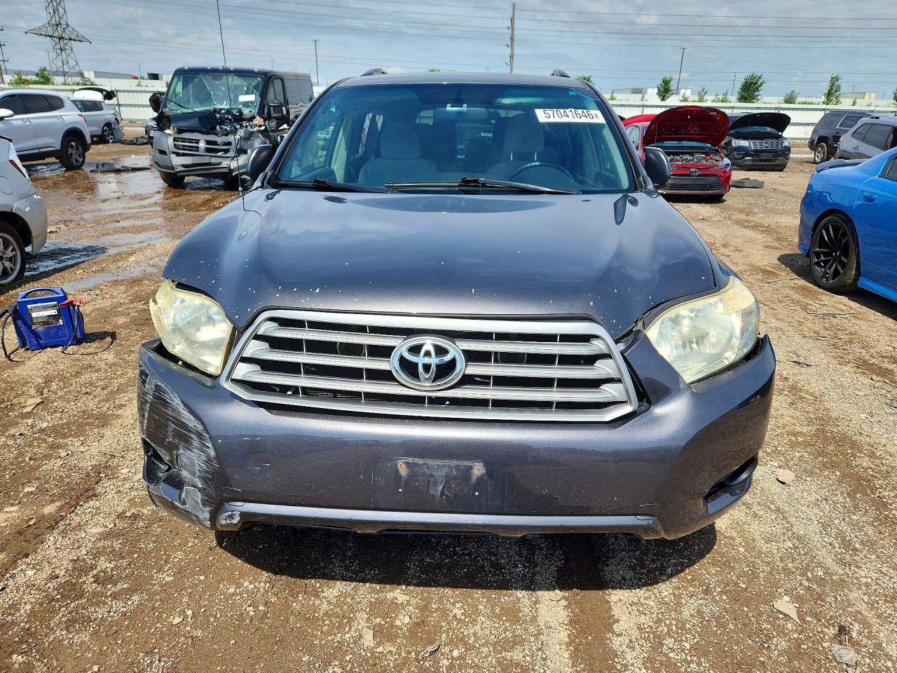 2008 Toyota Highlander Base Gray vin: JTEDS41A482047487