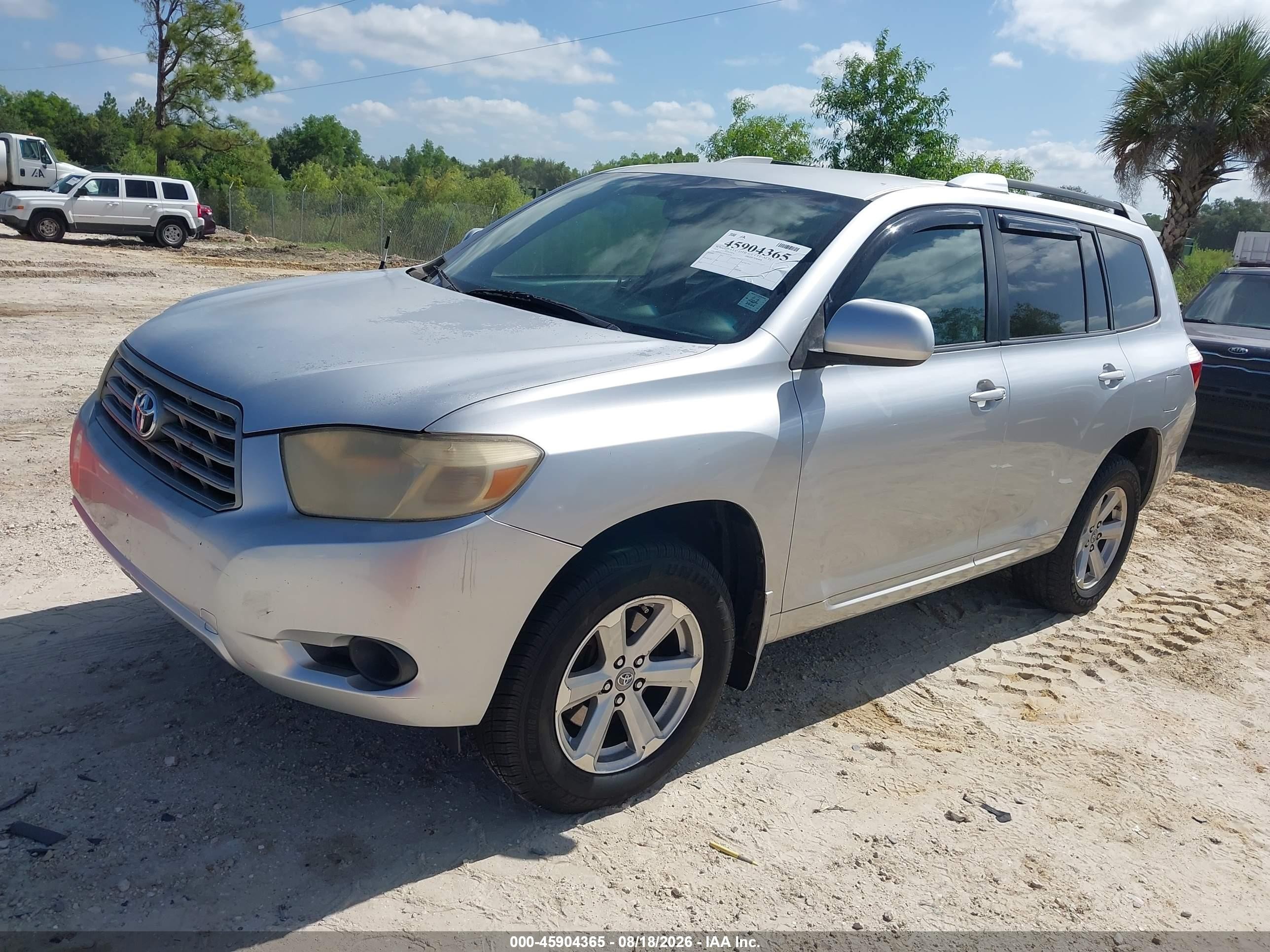 2009 Toyota Highlander Silver vin: JTEDS41A492073234