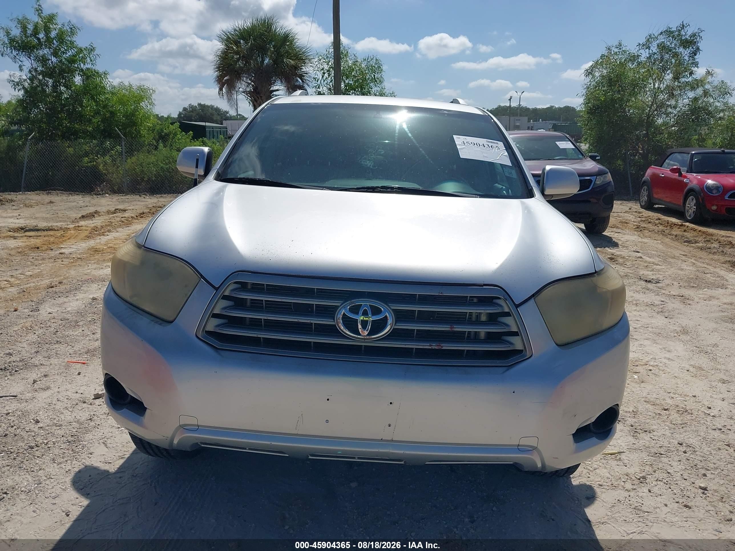 2009 Toyota Highlander Silver vin: JTEDS41A492073234