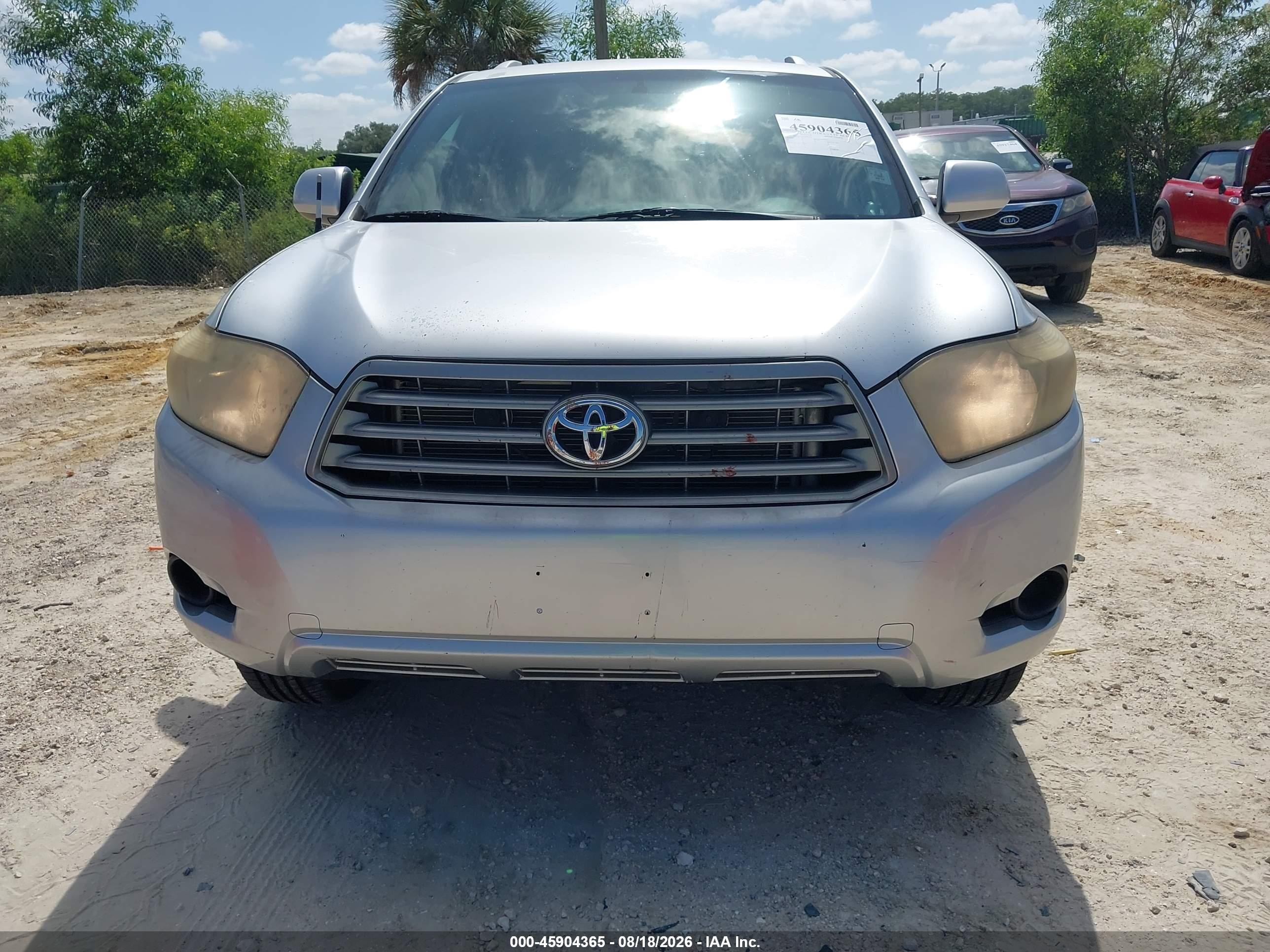2009 Toyota Highlander Silver vin: JTEDS41A492073234