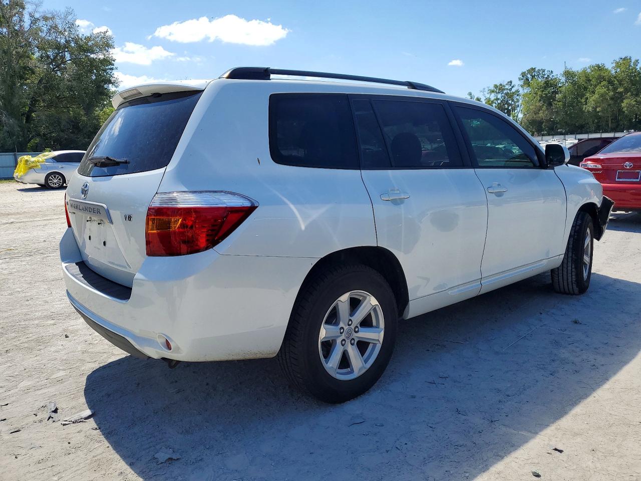 2009 Toyota Highlander Base White vin: JTEDS41A492085254