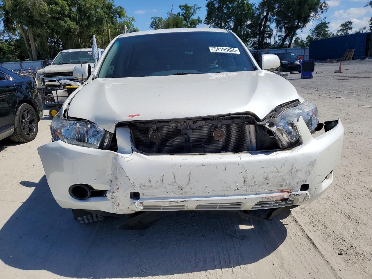 2009 Toyota Highlander Base White vin: JTEDS41A492085254
