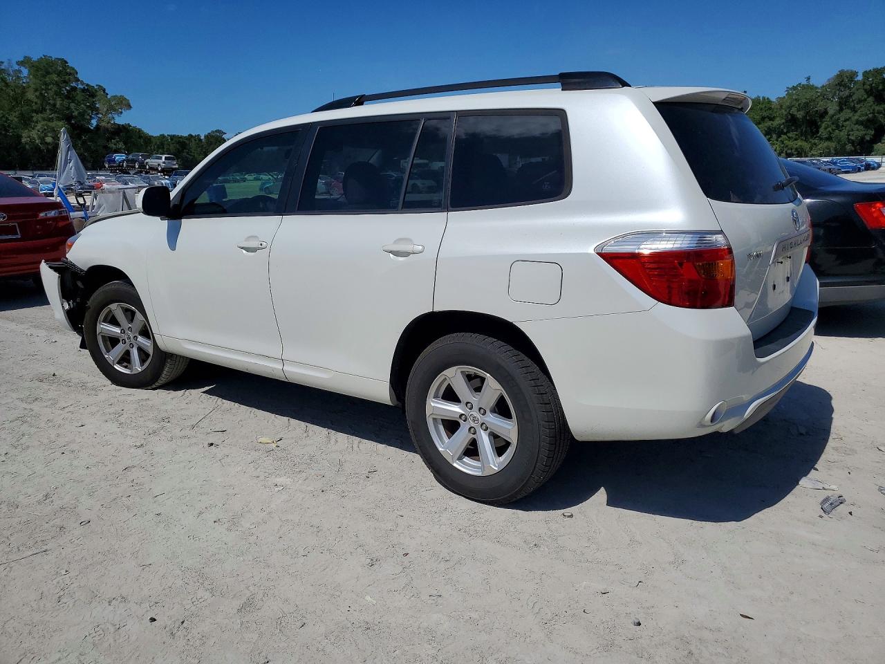 2009 Toyota Highlander Base White vin: JTEDS41A492085254