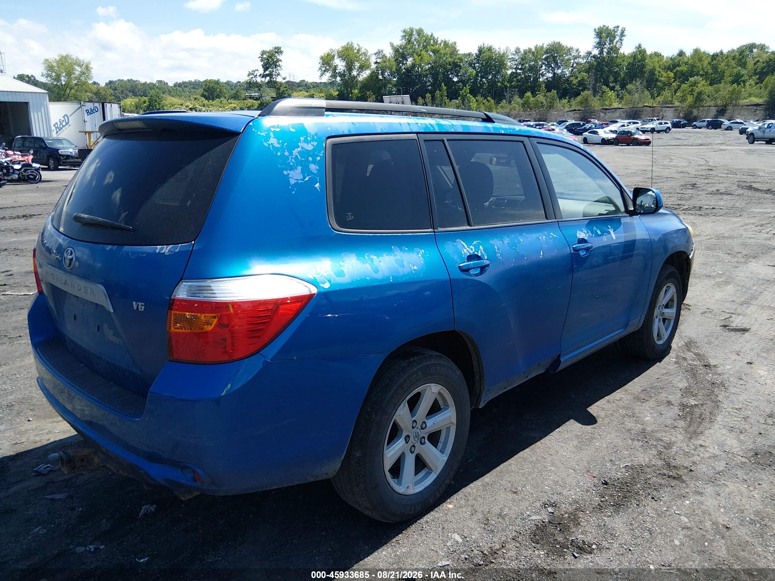 2008 Toyota Highlander   Blue vin: JTEDS41A582036210