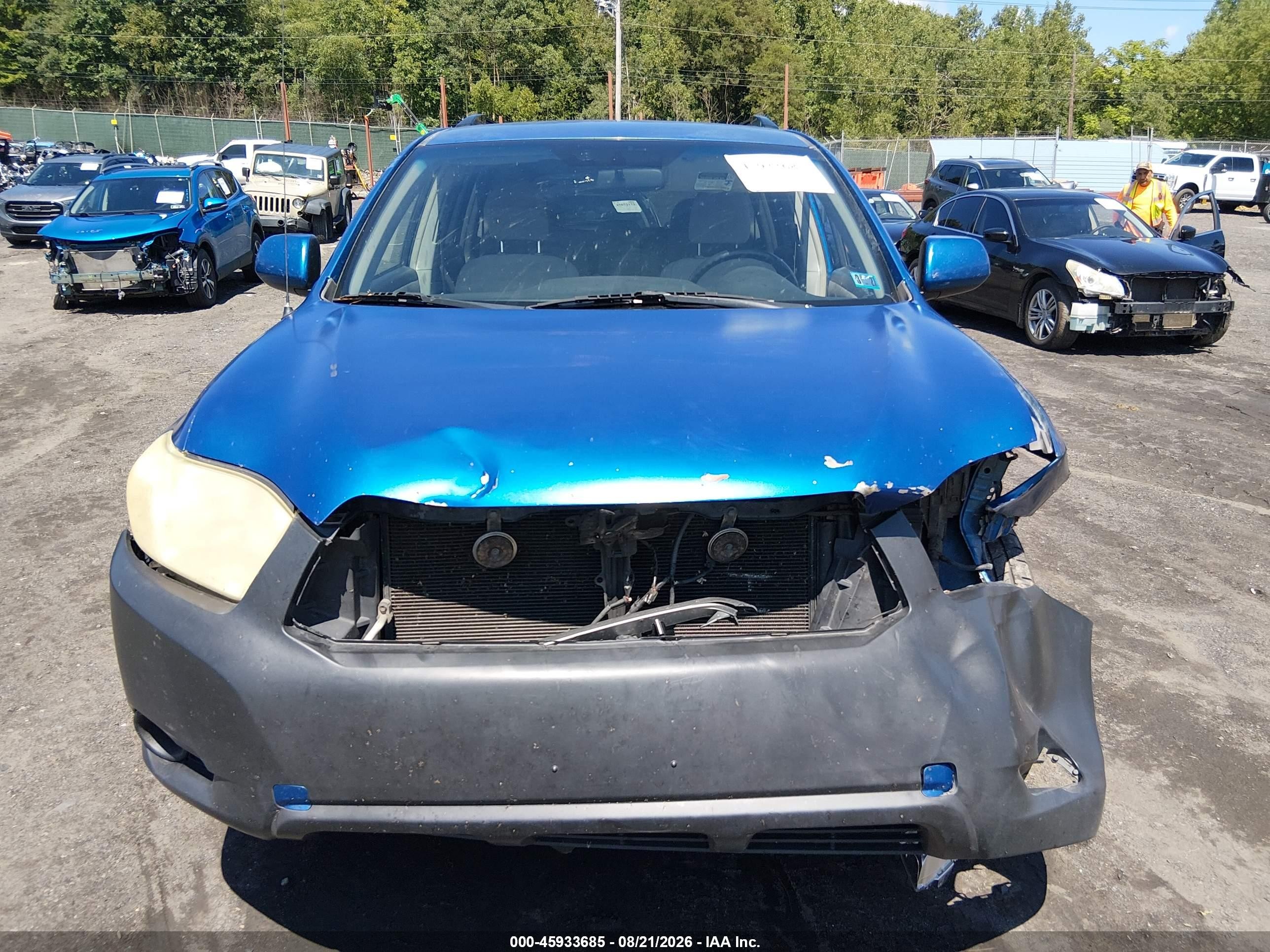 2008 Toyota Highlander   Blue vin: JTEDS41A582036210