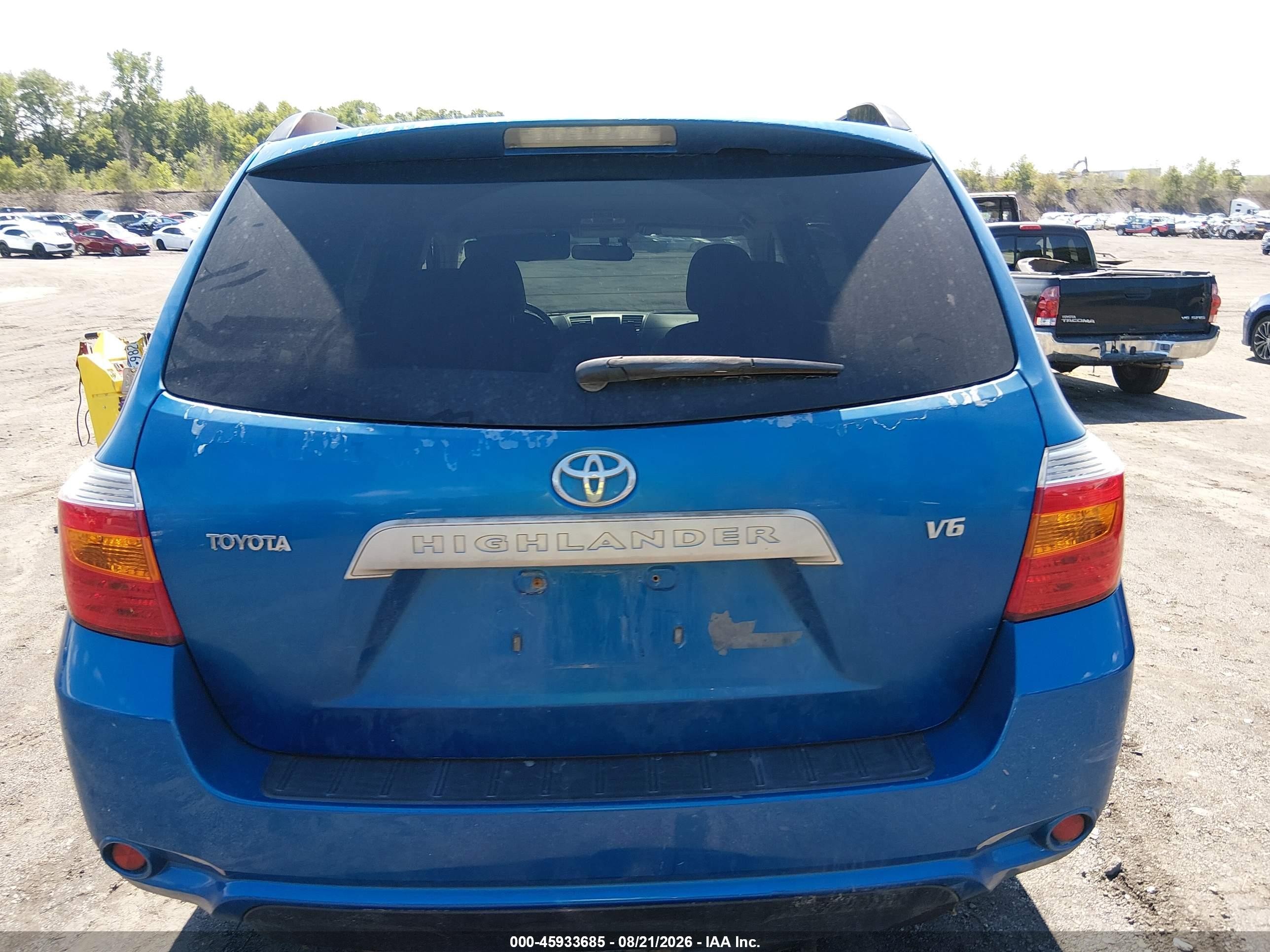 2008 Toyota Highlander   Blue vin: JTEDS41A582036210