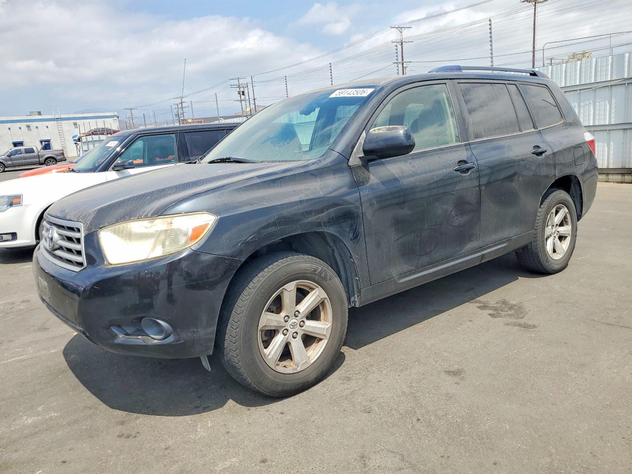 2008 Toyota Highlander Base Black vin: JTEDS41A582067666