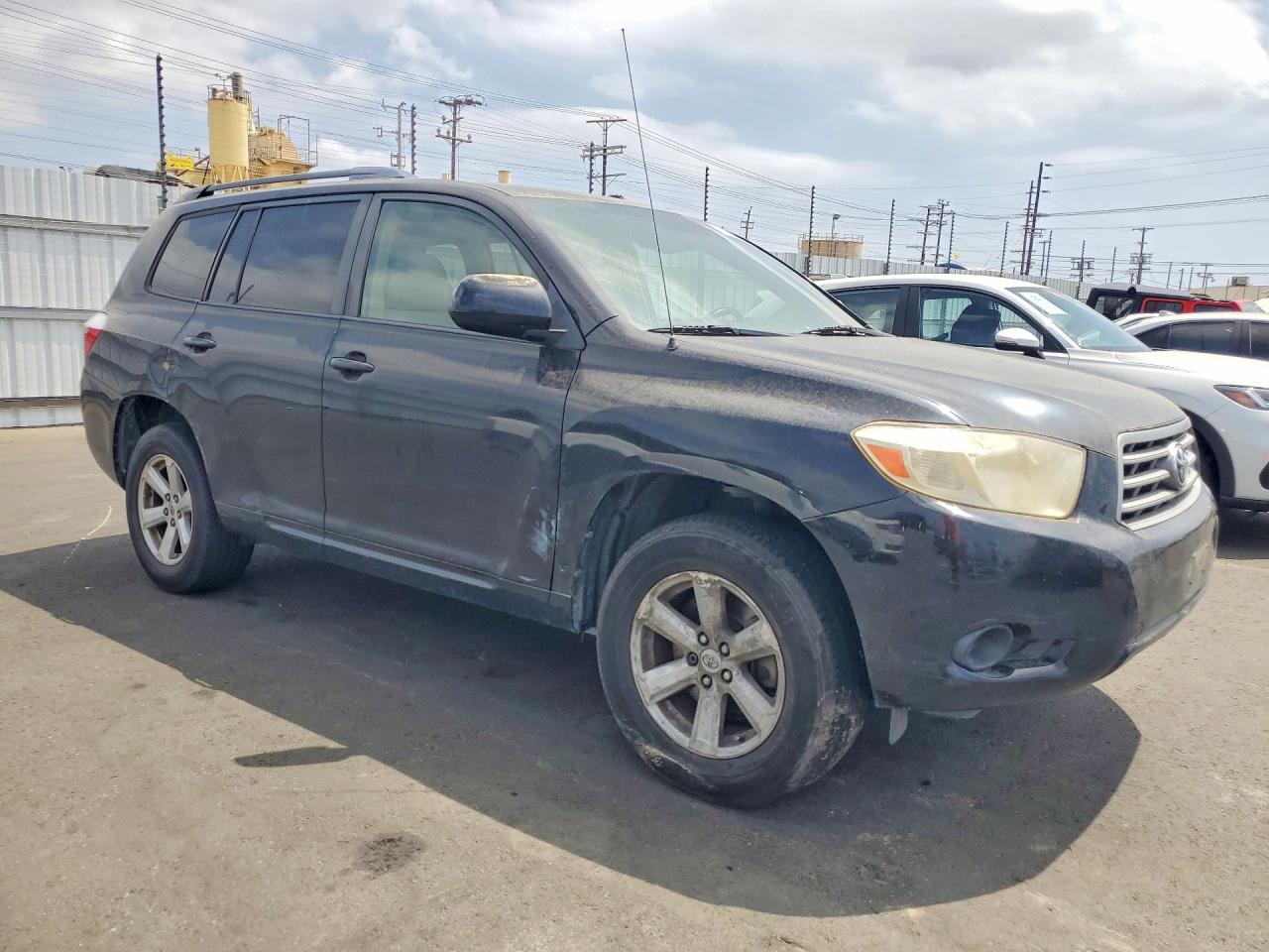 2008 Toyota Highlander Base Black vin: JTEDS41A582067666
