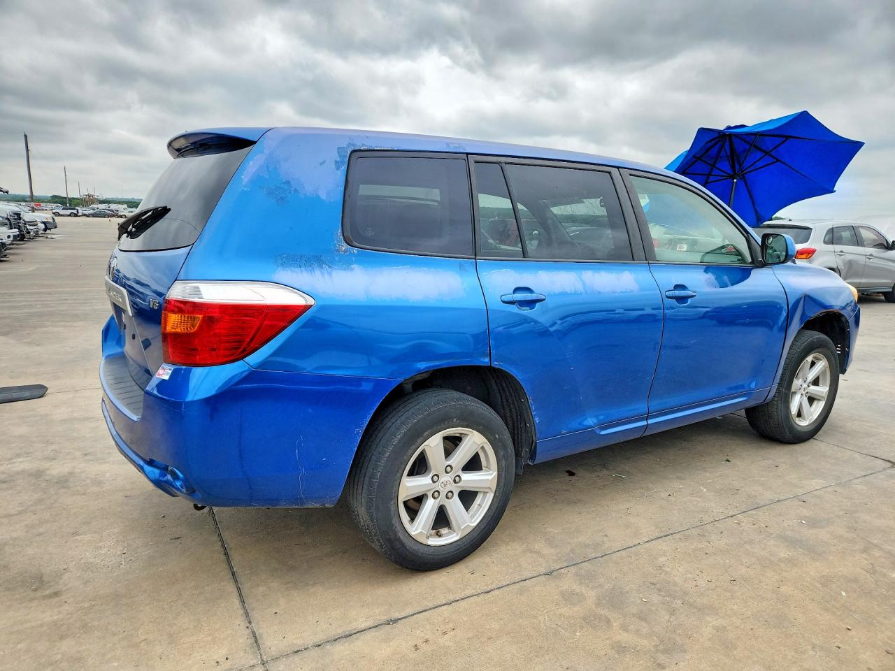 2008 Toyota Highlander Base Blue vin: JTEDS41A682030285