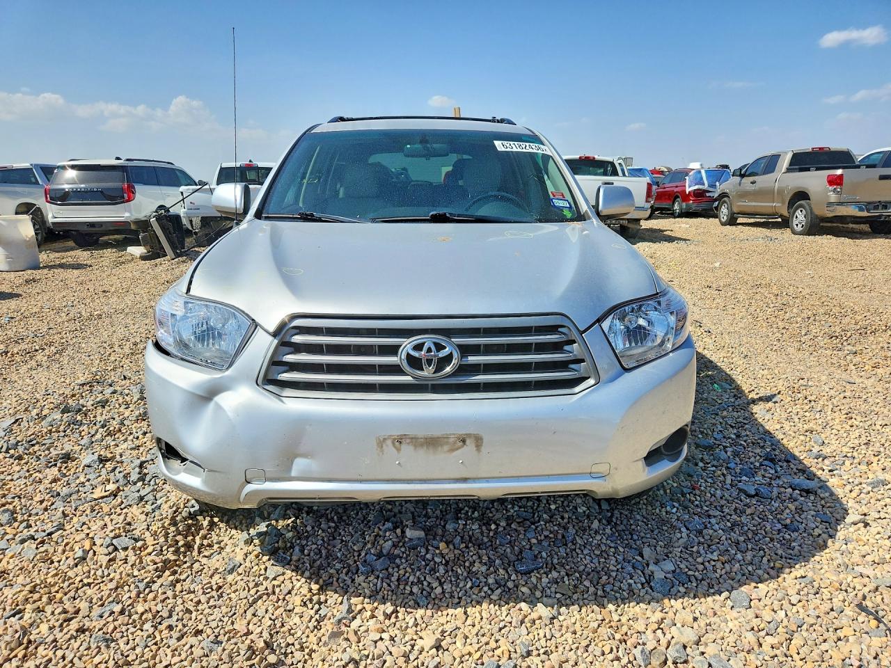 2008 Toyota Highlander Base Silver vin: JTEDS41A682037656