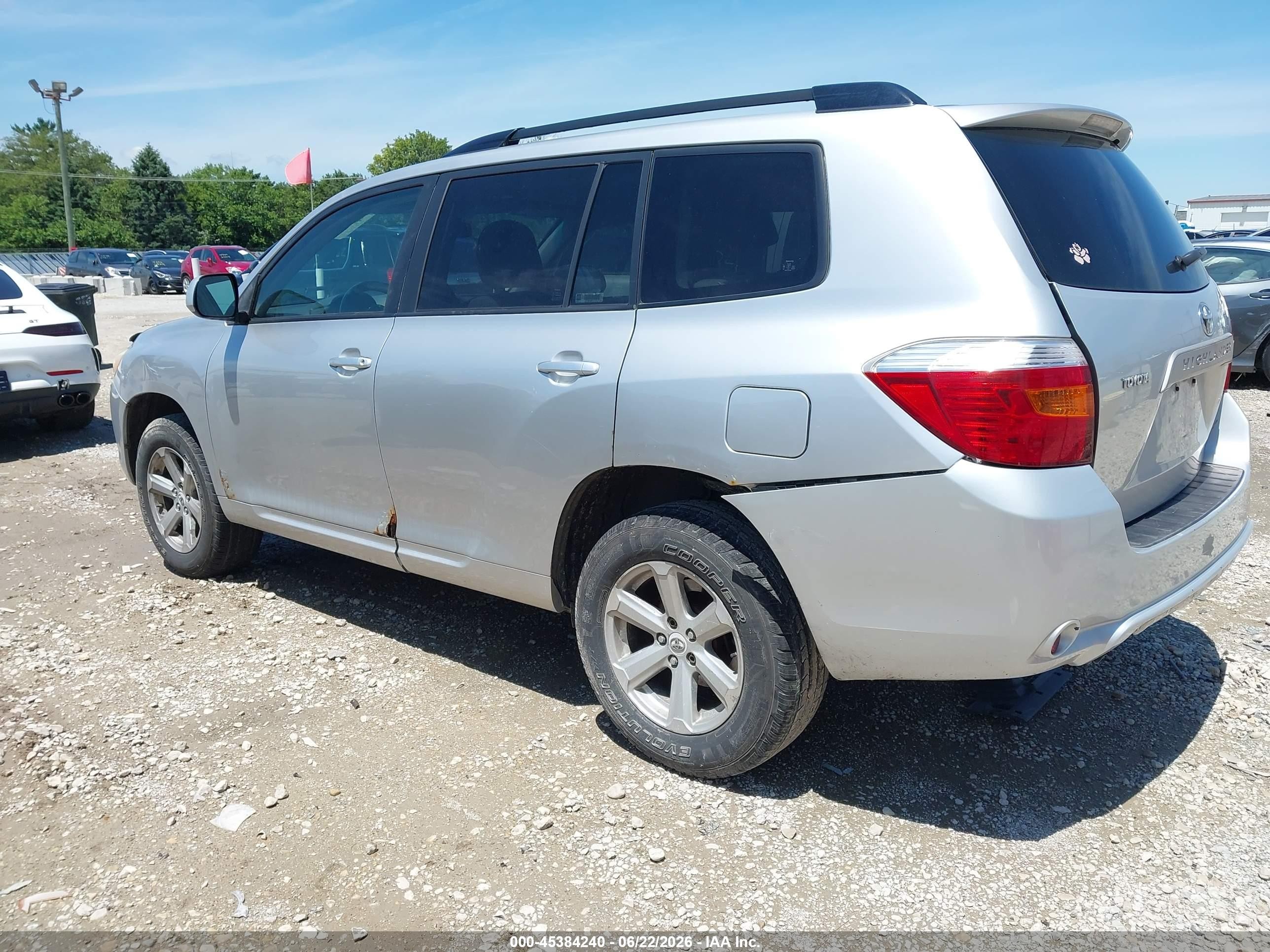 2008 Toyota Highlander   Gray vin: JTEDS41A682041092