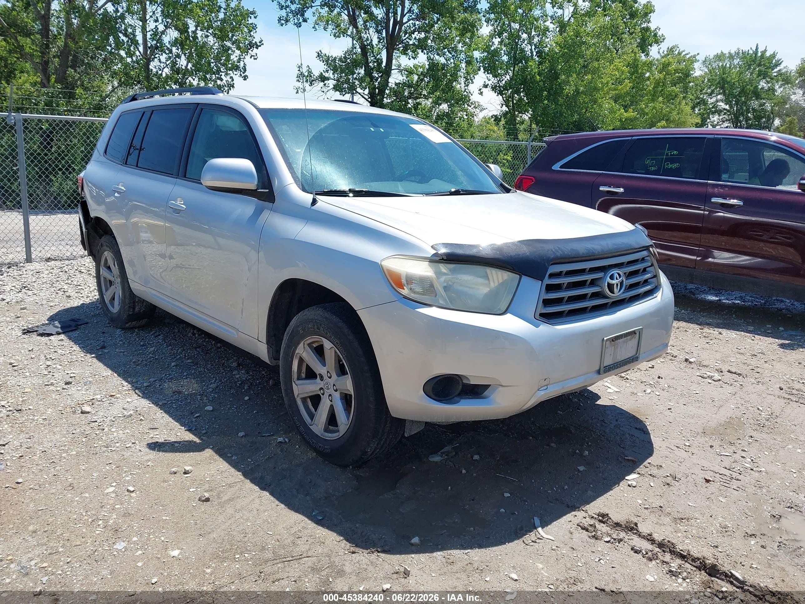 2008 Toyota Highlander   Gray vin: JTEDS41A682041092